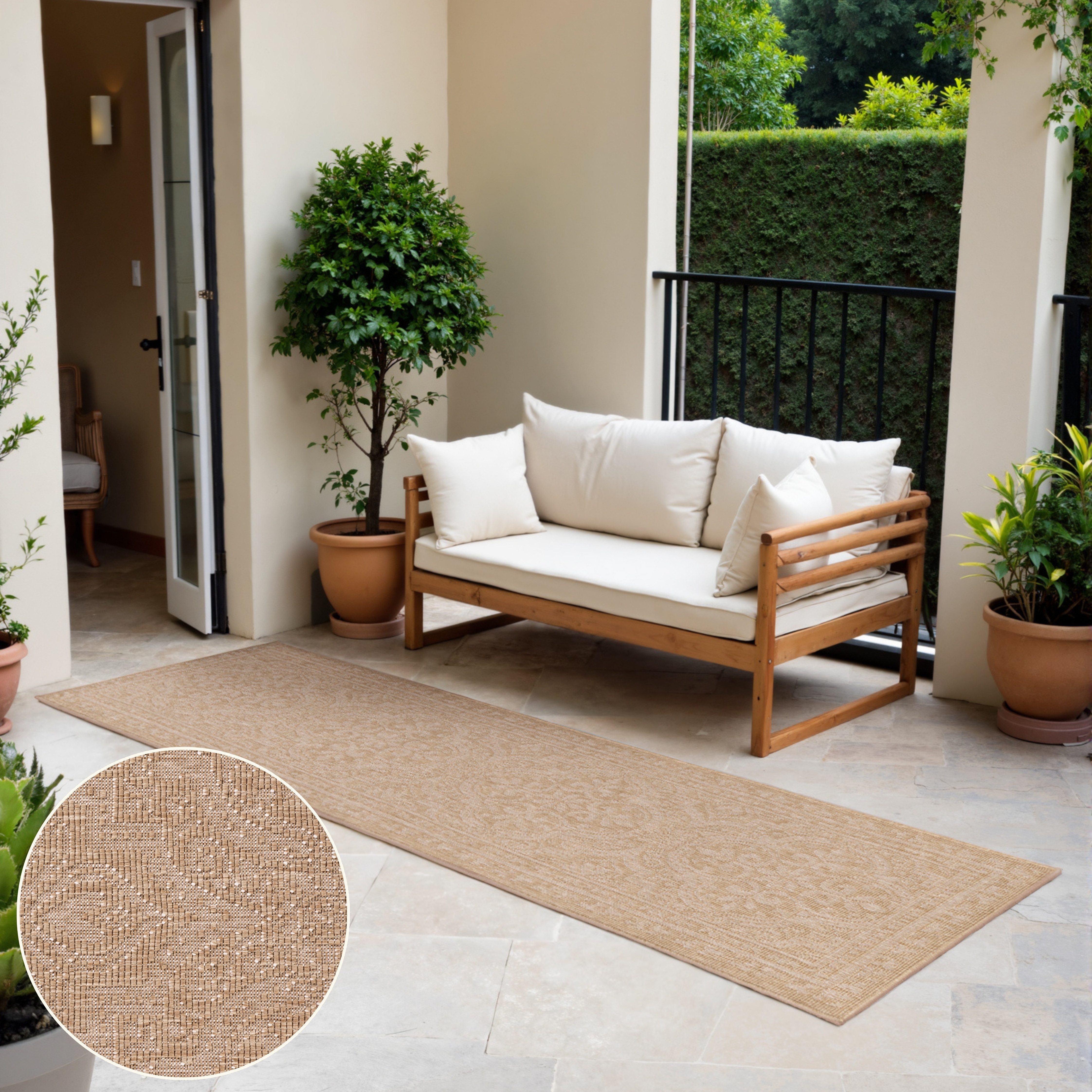 HANSE Home Outdoorteppich Rosel Wendeteppich, rechteckig, Höhe: 5 mm, In und Outdoor, Flachgewebe, wetterfest, pflegeleicht, robust