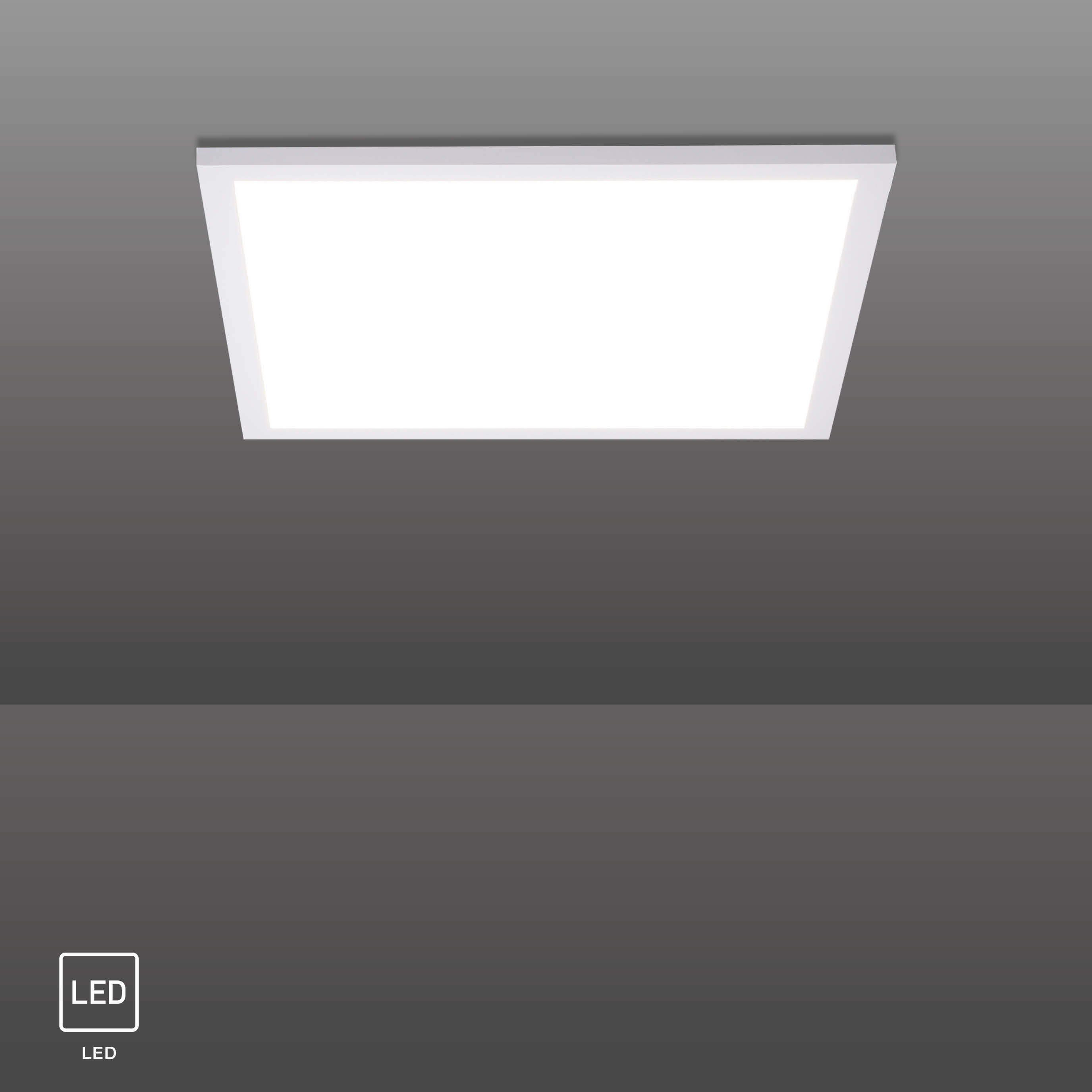 und LED 4000k, 1xLED-Board platzsparend, LED Panel Deckenleuchte 30x30cm SellTec 20 quadratisch flach tageslichtweiß neutralweiß, Lichtfarbe / Büro Watt, Deckenleuchte