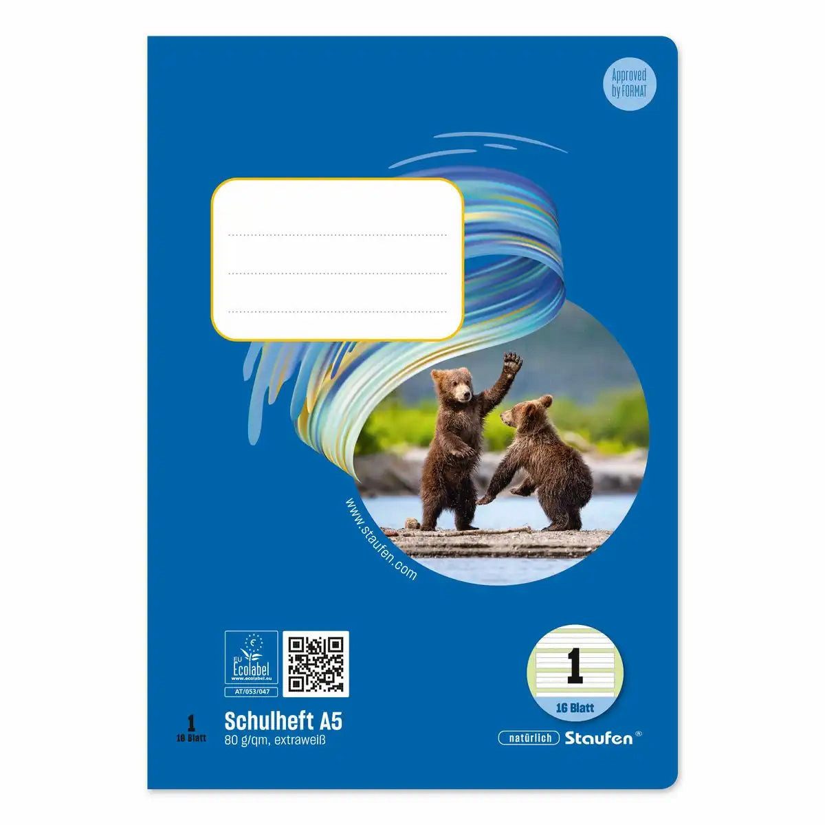 Staufen Schulheft Staufen Schulheft Style Lineatur 1 liniert DIN A5 - 16 Blatt 80g/m²