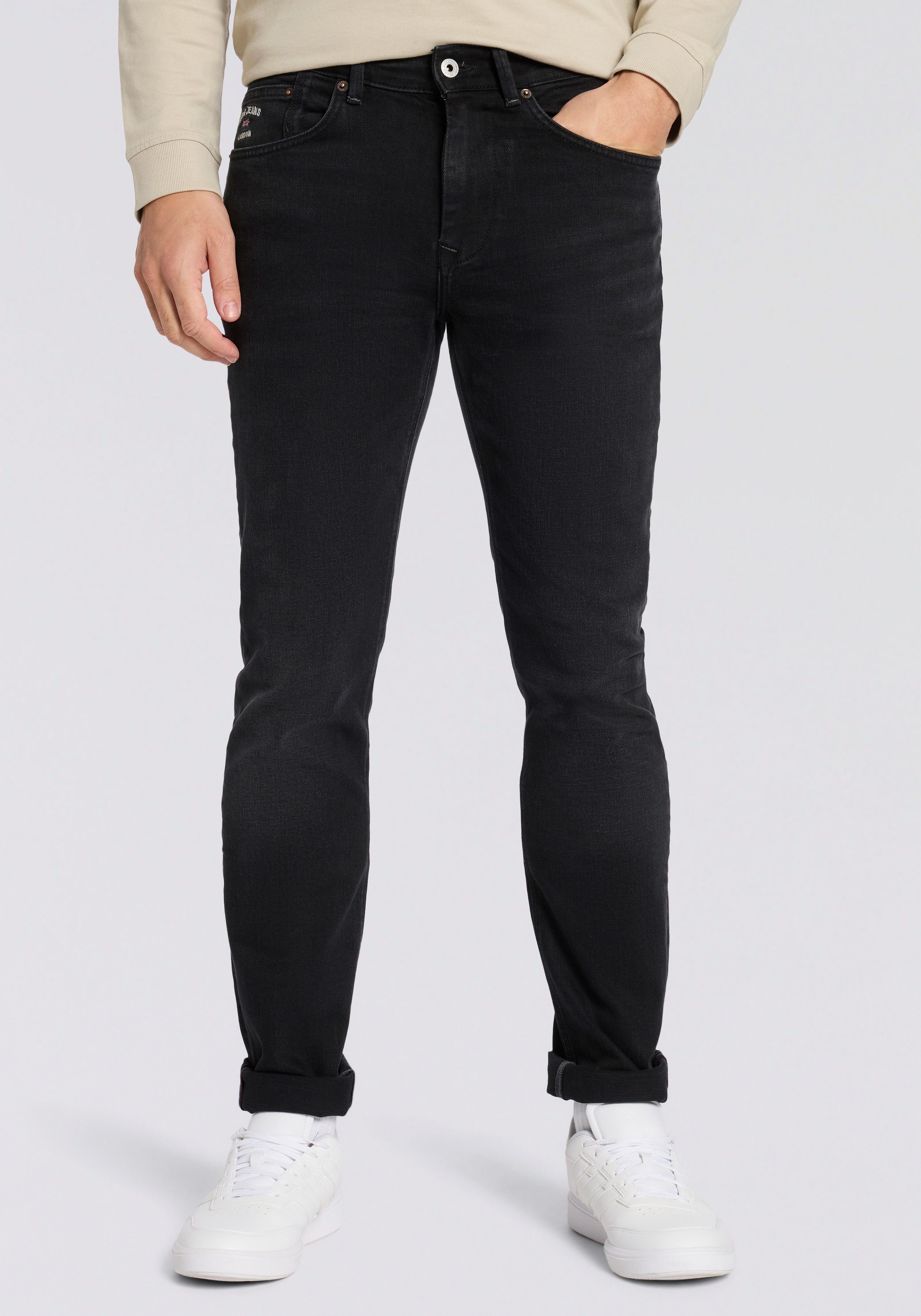 Pepe Jeans Slim-fit-Jeans SLIM JEANS HATCH FS WASHED BLK im 5-Pocket-Stil