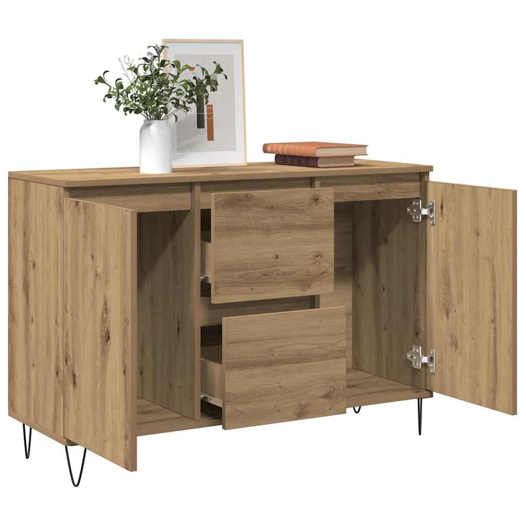vidaXL Sideboard Sideboard Artisan-Eiche 101,5x35x70 cm Holzwerkstoff (1 St günstig online kaufen