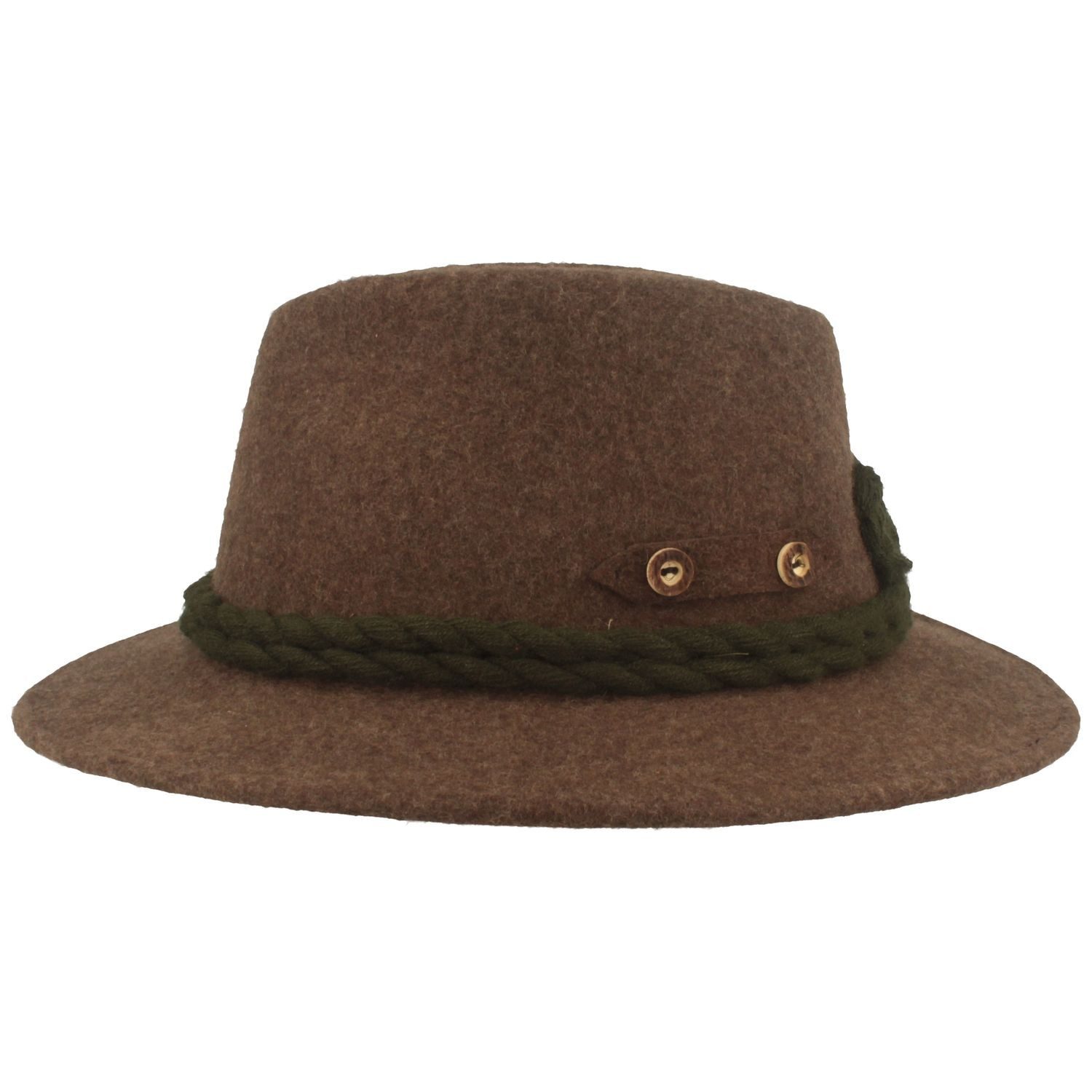 Breiter Filzhut rustikal mit Federlasche günstig online kaufen