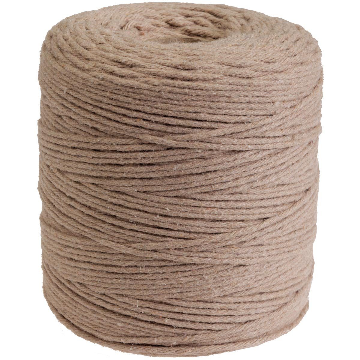 DéVa Makramee Band 3mm x 200 m Länge Makramee Garn aus 100% Baumwolle natur Nähgarn