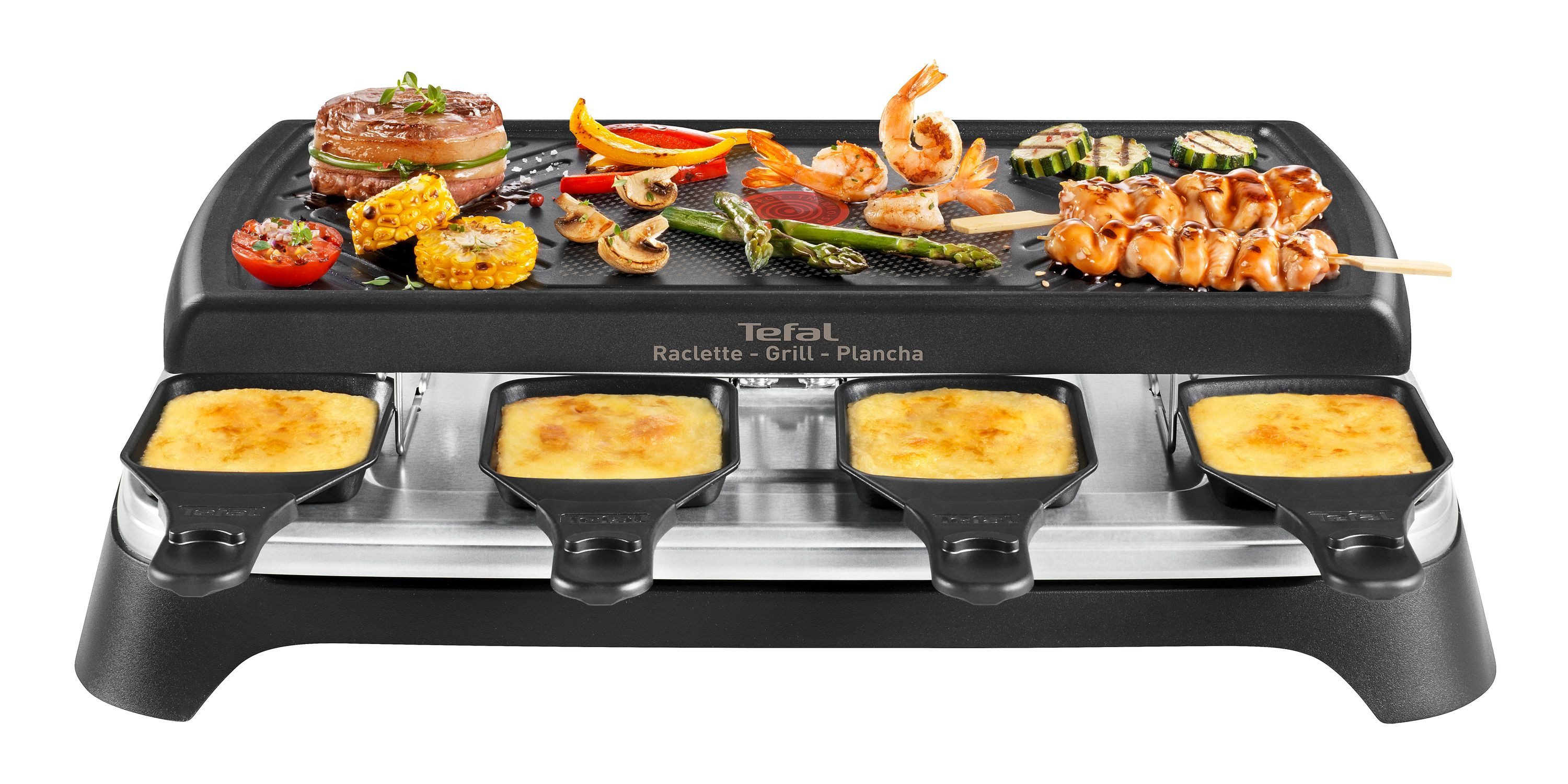 Tefal Raclette RE459, 1350 W, Pfännchen mit PTFE-Beschichtung