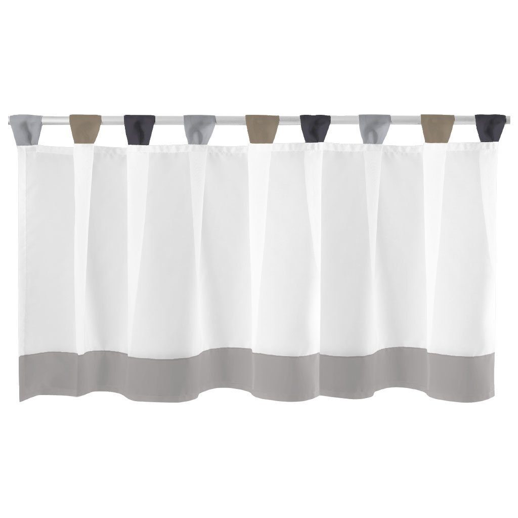 Vorhang, Bistrogardine Farben Clever-Kauf-24 Arsvita, Schlaufen, 150cm Voile, x 45cm mit in Küchengardine (BxL), Schlaufen, vielen Grau Transparente transparent,