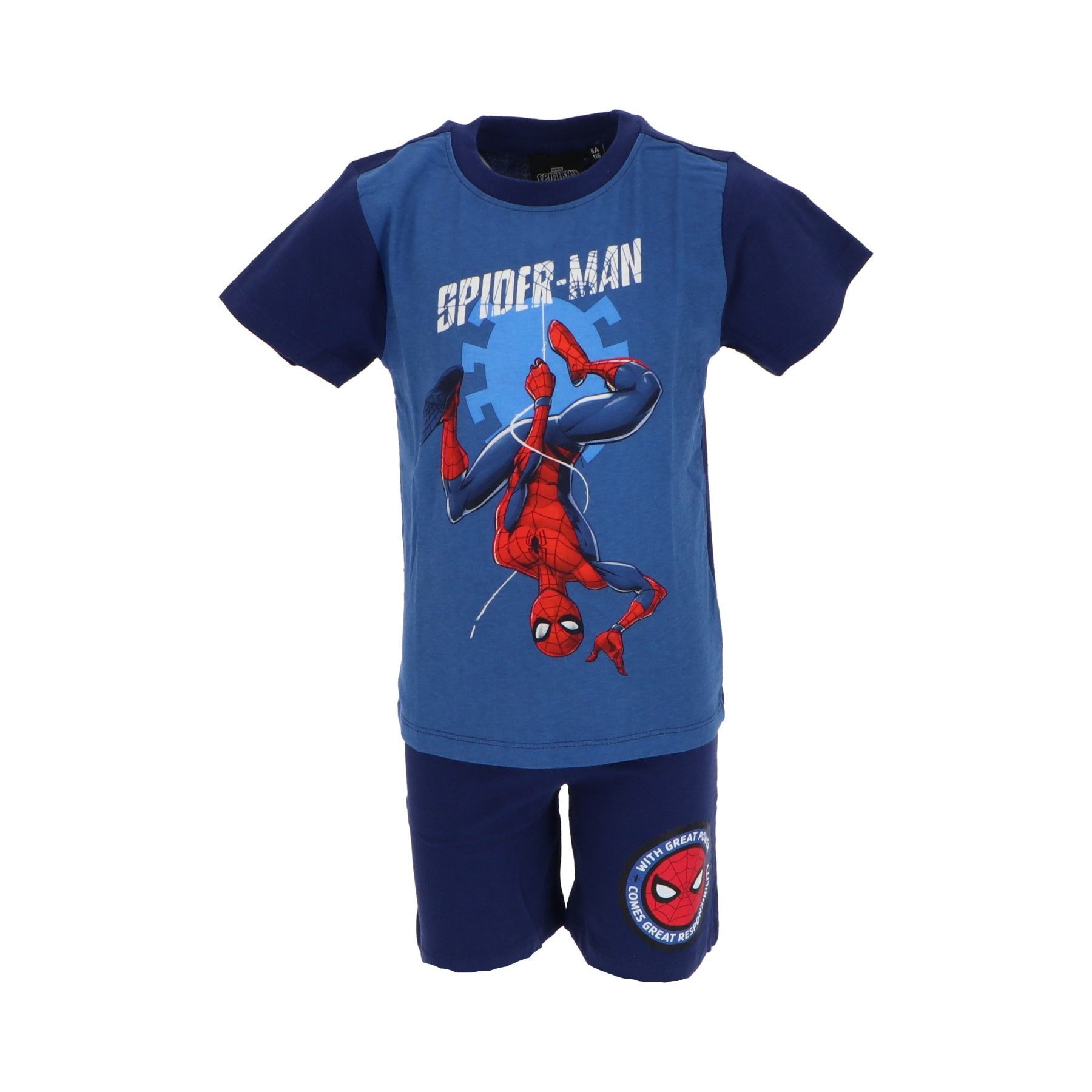 Spiderman Pyjama Shortama – Kinderpyjama & Sommer Schlafanzug aus 100% Baumwolle