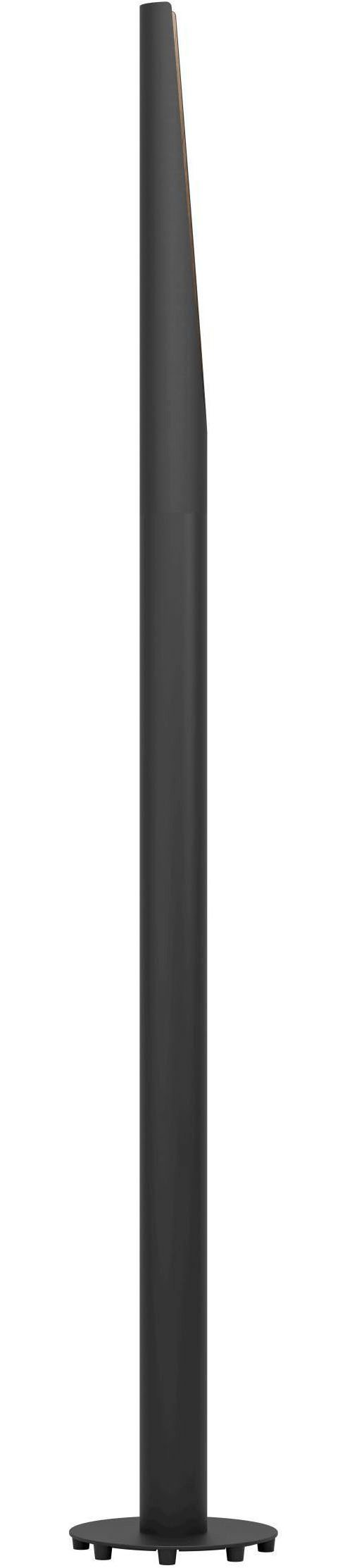 EGLO Stehlampe Barbotto Stehlampe, Stahl und Holz, Wohnzimmerlampe, Standleuchte, Ein-/Ausschalter, LED fest integriert, Stehleuchte - H136,5 x Ø6 cm - schwarz, braun - 1X4,5W inkl.