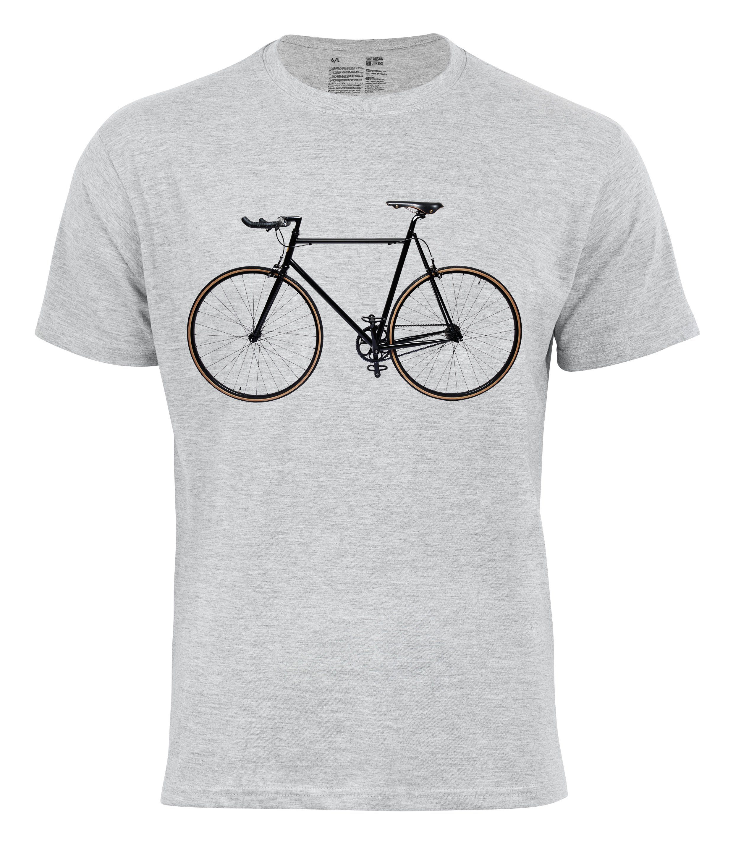 Grau Prime® Cotton Fahrrad - T-Shirt Bike