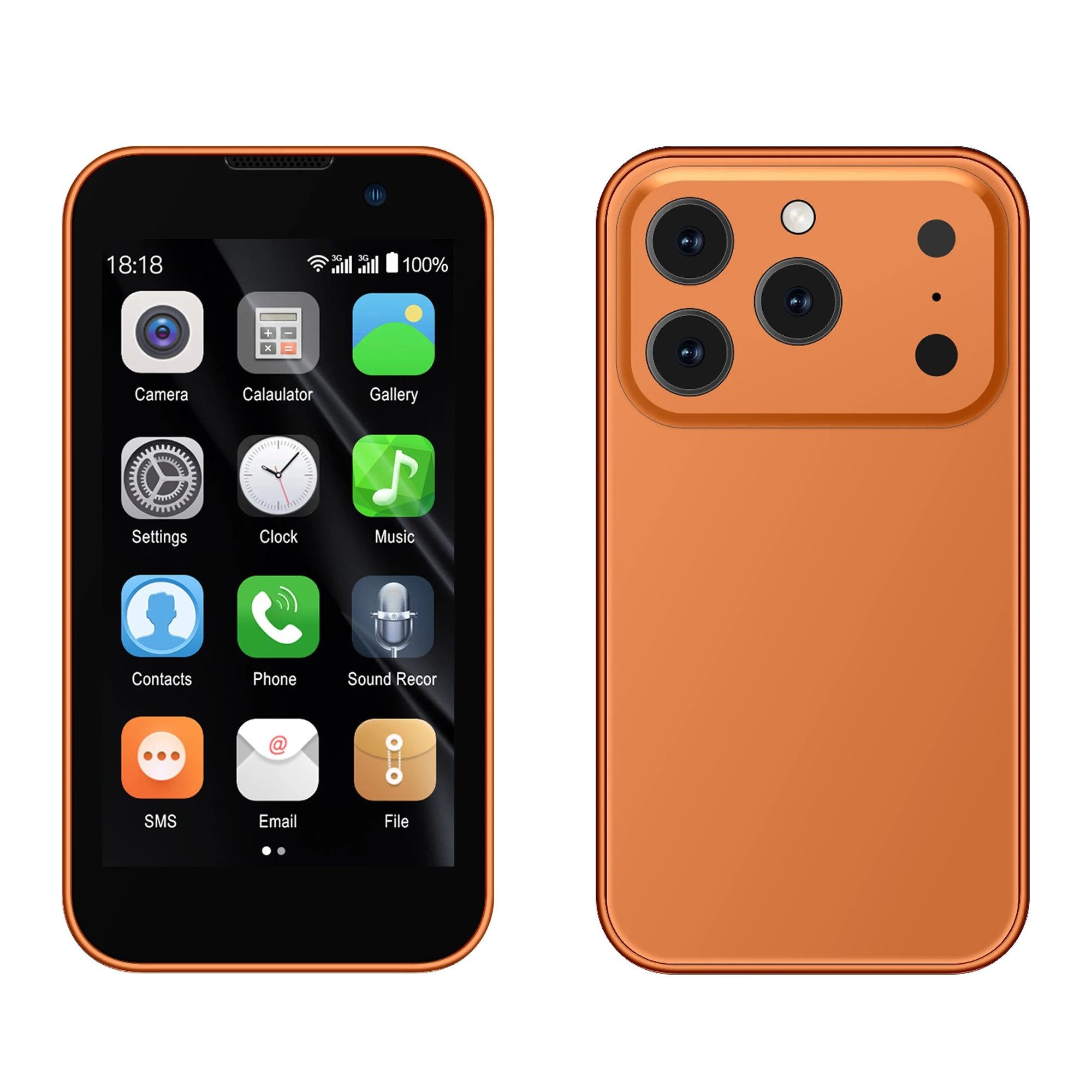 Athlix SERVO 17SE MINI 3G Mini Smartphone Android Kinder Rentner Smartphone (Dual SIM, 3G Mobilfunk, Android 9)