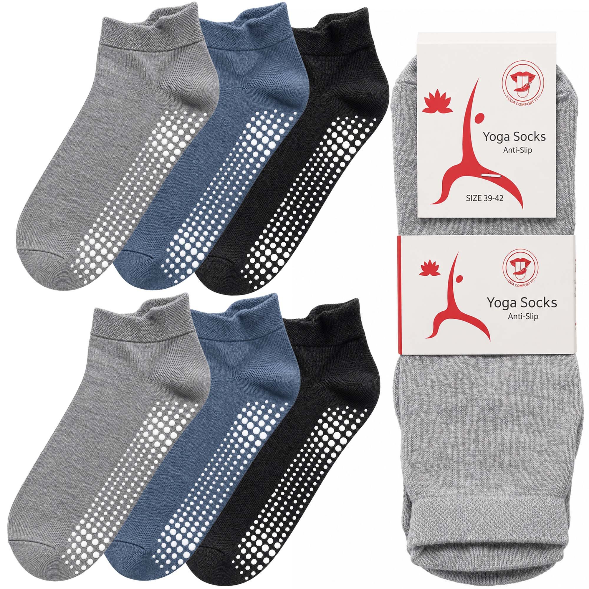 Chili Lifestyle ABS-Socken für Damen Herren - Stoppersocken auch für Yoga & Pilates - Antirutsch (6-Paar, Haussocken, Lounge-Socken, or Indoor-Socken) Baumwolle Atmungsaktiv Bequem - Pilates Fitness Ballett Barre & Sport