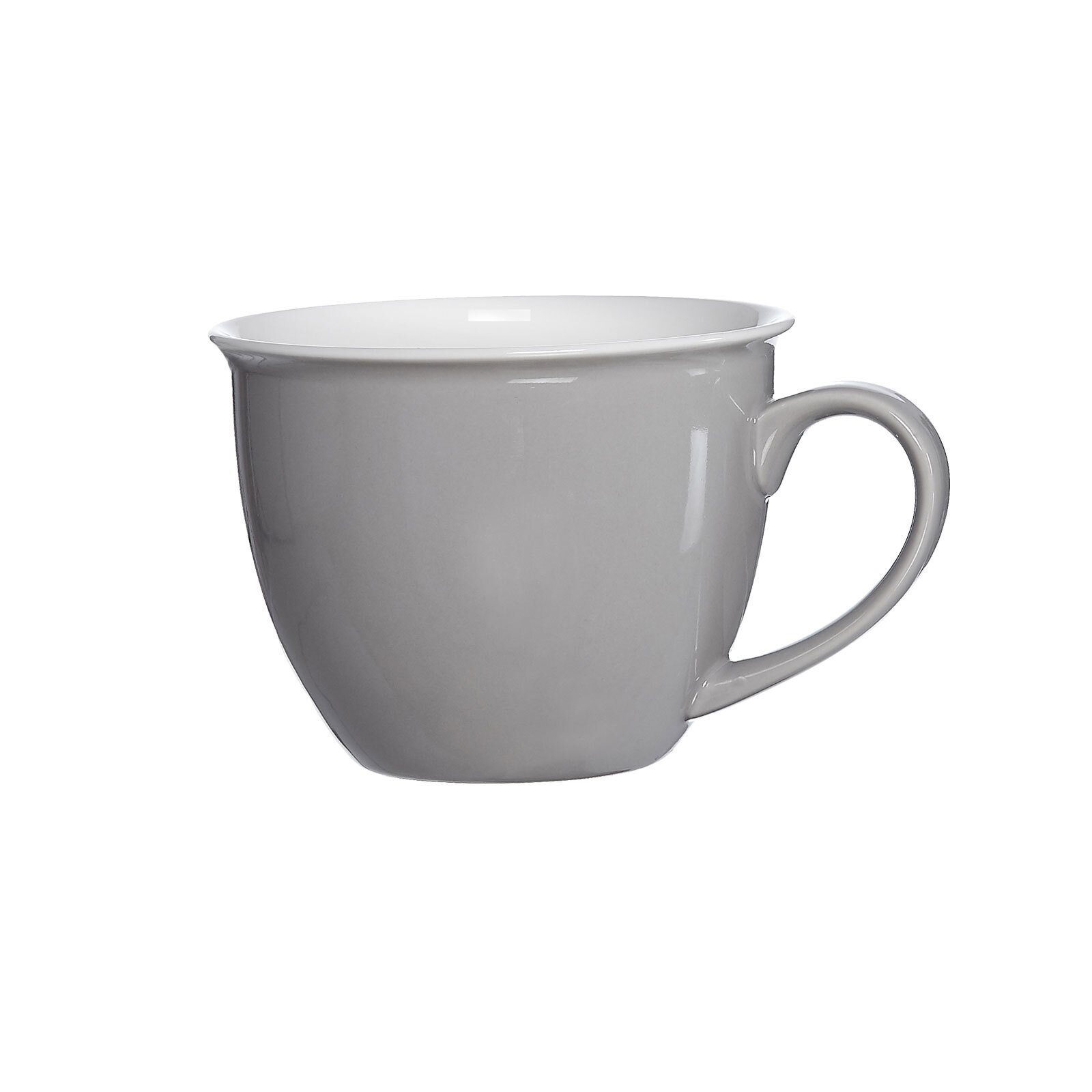 Ritzenhoff & Breker Tasse Doppio Untertassen Tassen ml, Grau Porzellan mit Milchkaffee 350