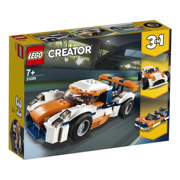 LEGO® Konstruktionsspielsteine LEGO® Creator 3in1 - Rennwagen, (Set, 221 St)