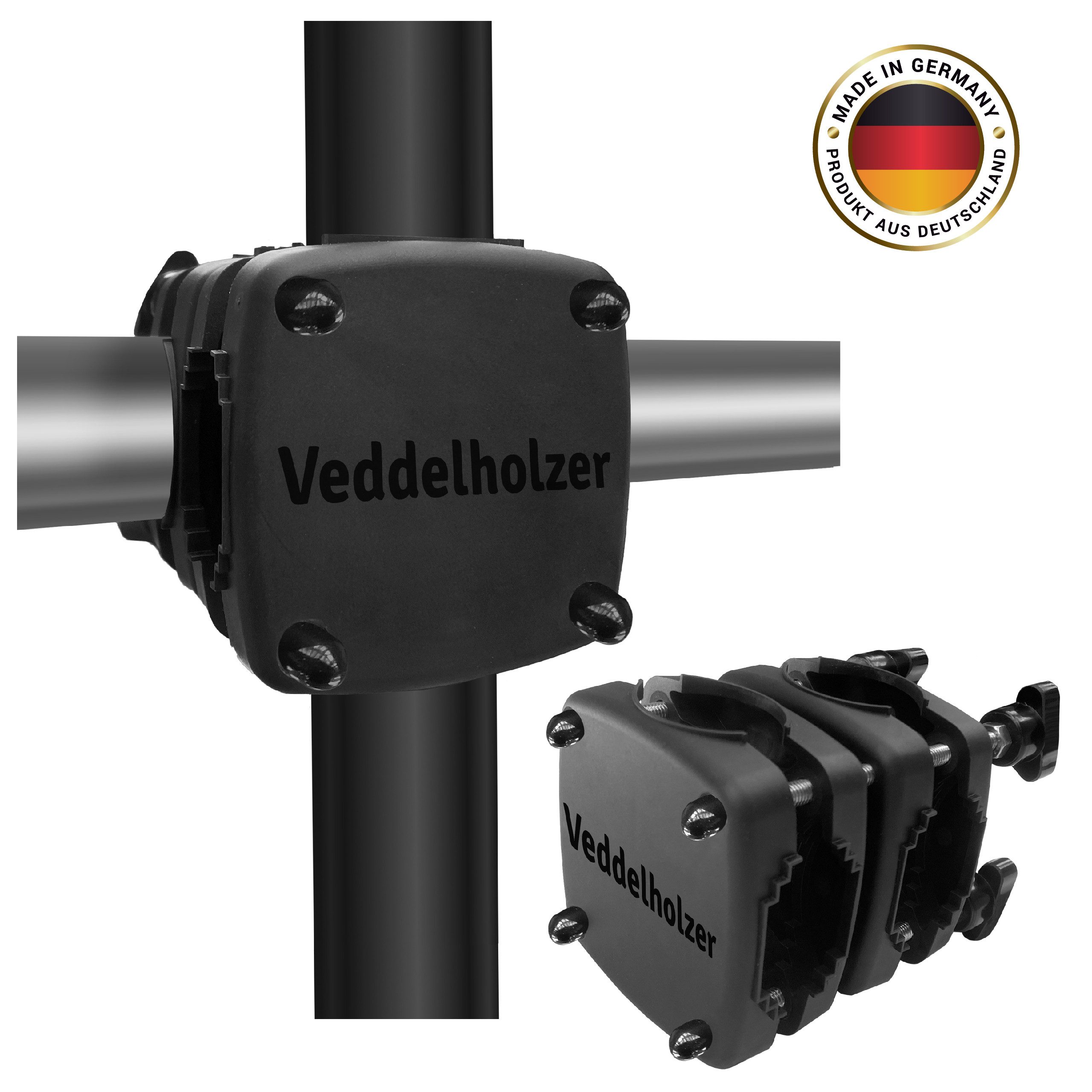 Veddelholzer Garten Schirmhalter Premium Sonnenschirmhalter für Balkongeländer Schirm Schirmhalter