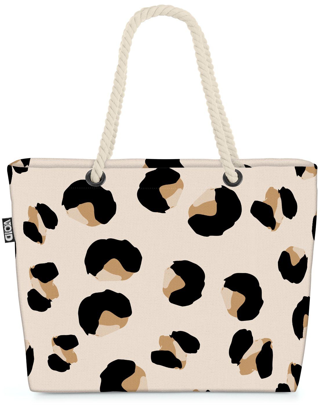 VOID Strandtasche (1-tlg), Leopard Muster Beach Bag muster Raubtier Zoo tier wild leopard exotis