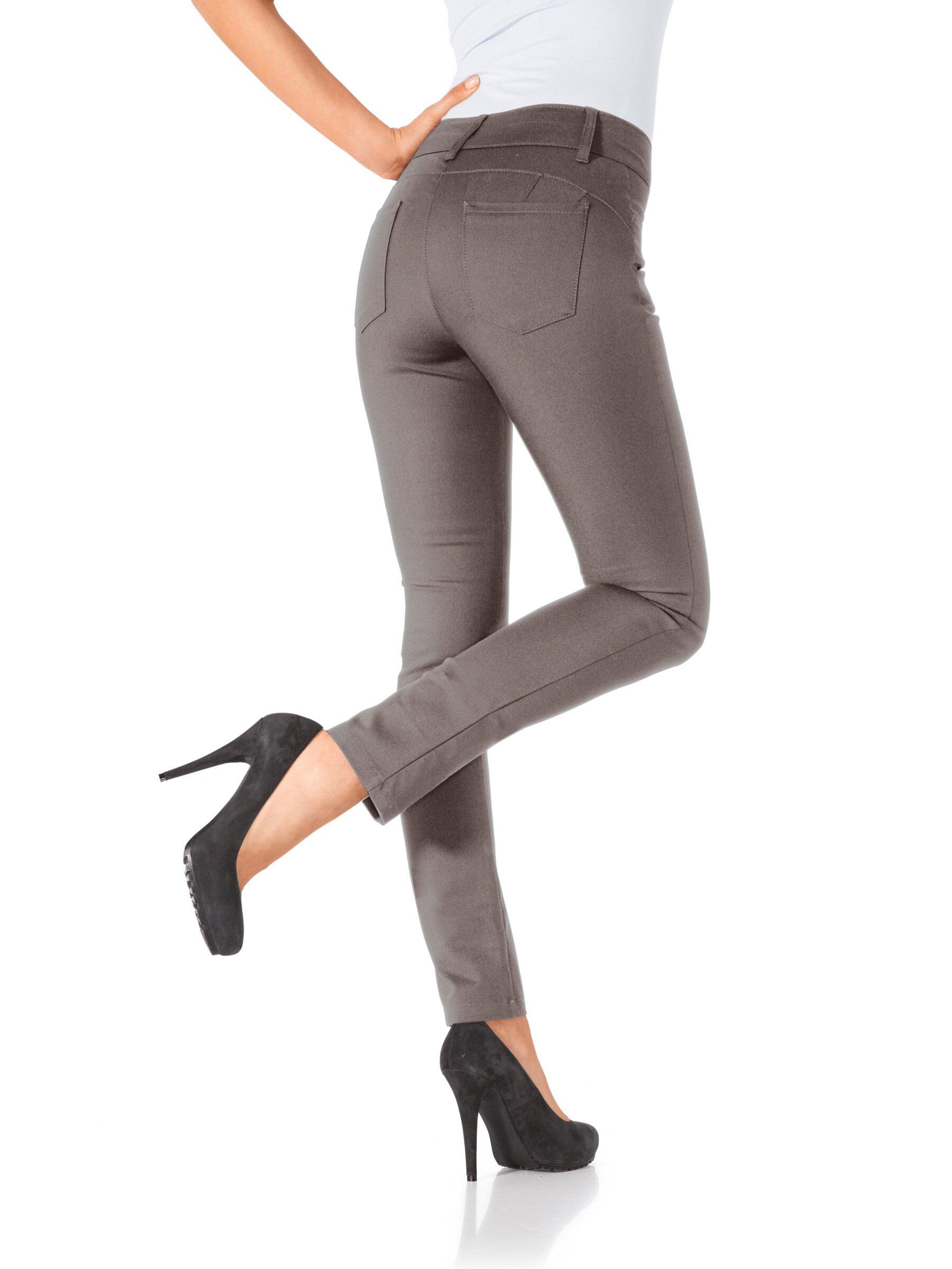 Innenbeinlänge 79 cm Jerseyhose taupe heine ca.