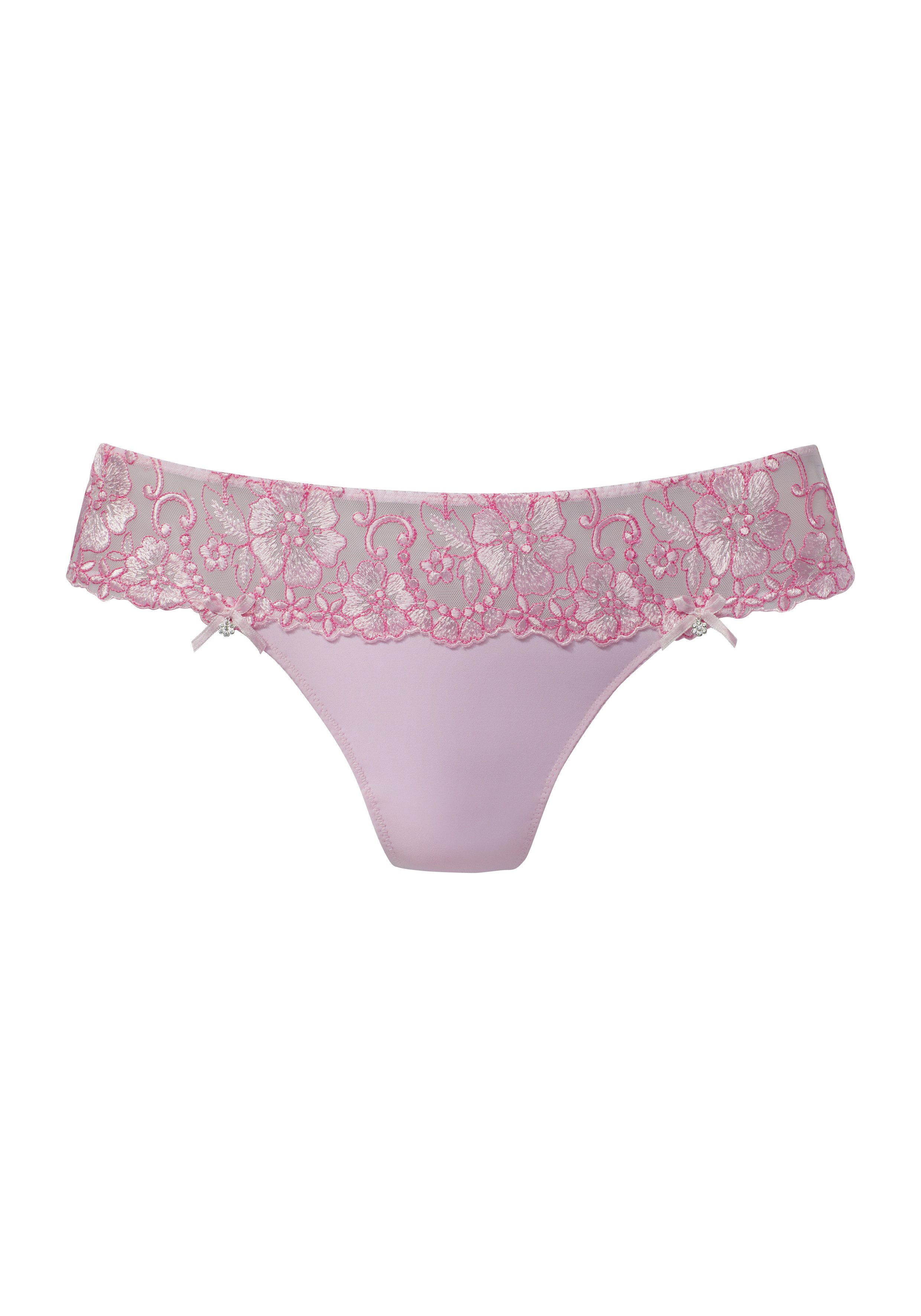 LASCANA String Wanda Dessous mit Stickerei Spitze in blumiger Optik, als Dessous-Set kombinierbar – Bild 2 von 5