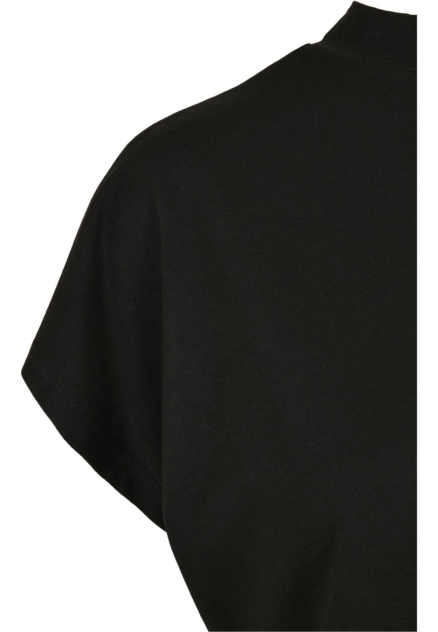 Ladies Kurzarmshirt On Viscose URBAN Cut Damen Sleeve (1-tlg) Oversized black Tee CLASSICS