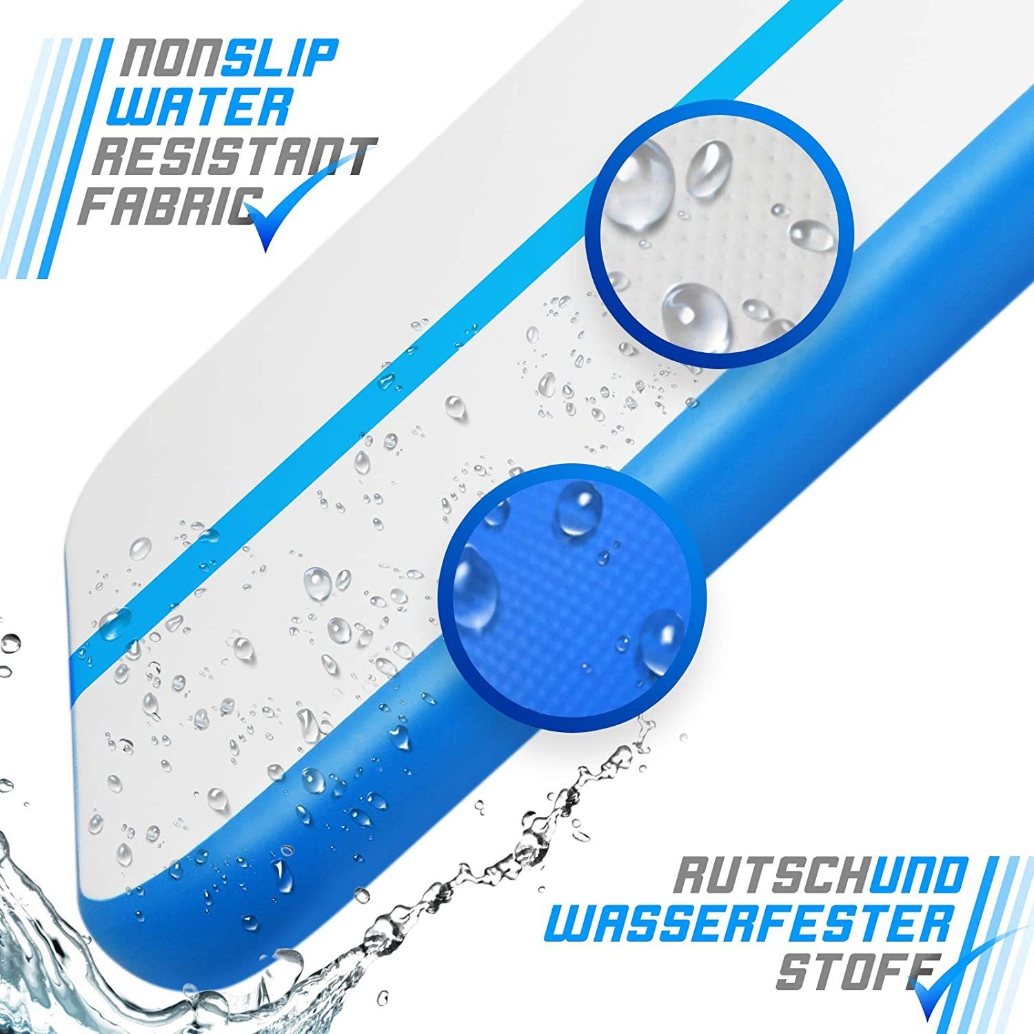 ELLUG Bodenturnmatte Airtrack/Turnmatte, aufblasbar, L.: 3/4/5m H.: 10/20cm