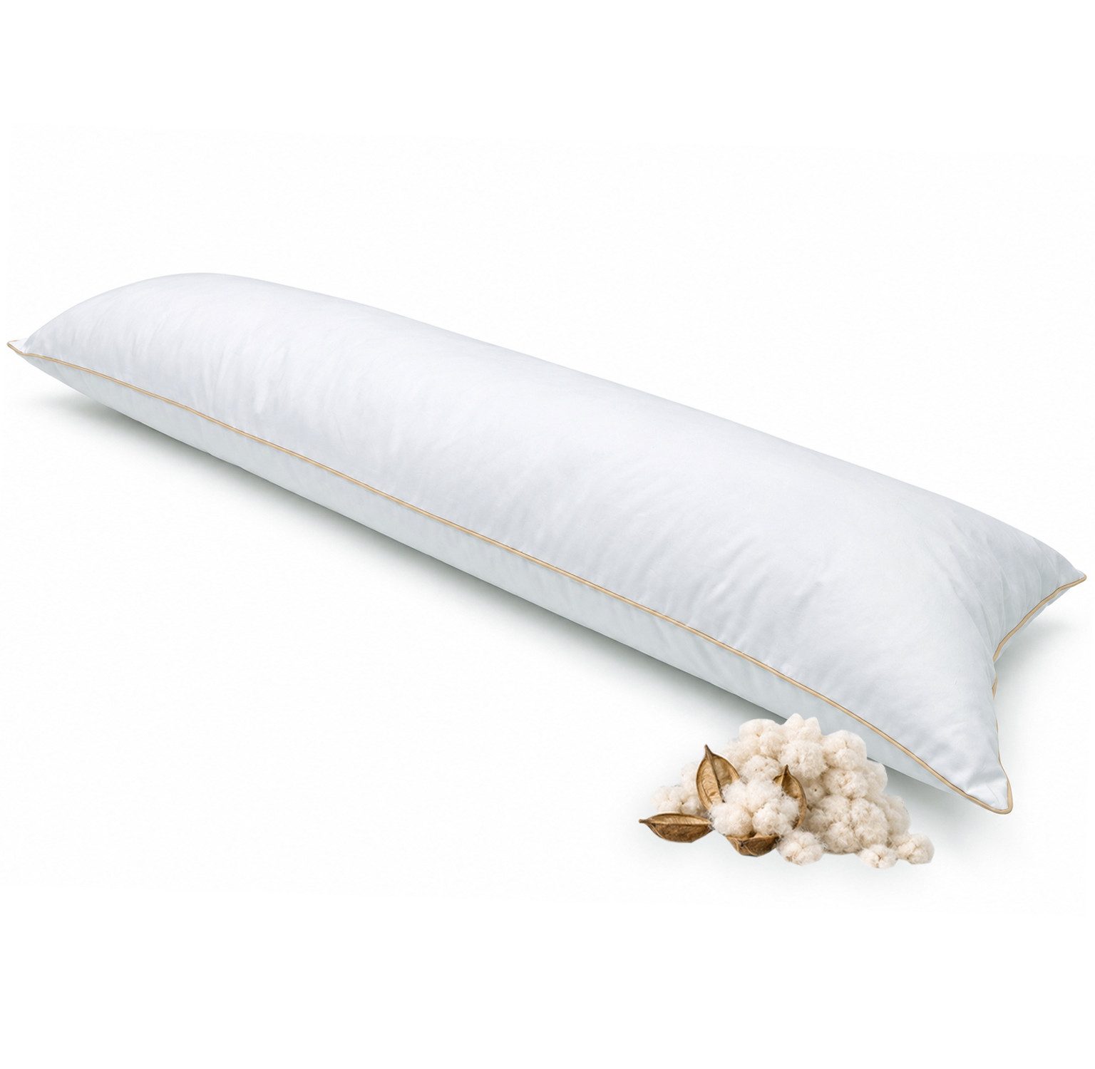 Heubergshop Seitenschläferkissen, Kapok Seitenschläferkissen 40x145cm Gefüllt mit 100% Kapok (40x145cm)