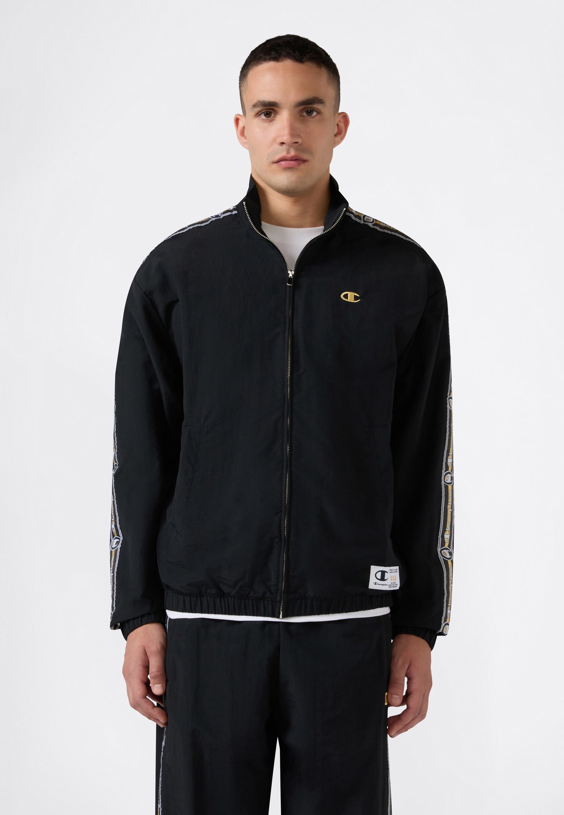 Champion Kapuzensweatjacke SPORTWEAR ZIP-UP Loose Fit Nylon mit Zip-Up-Ausführung, sportlicher Stil, für Erwachsene, aus Polyamid