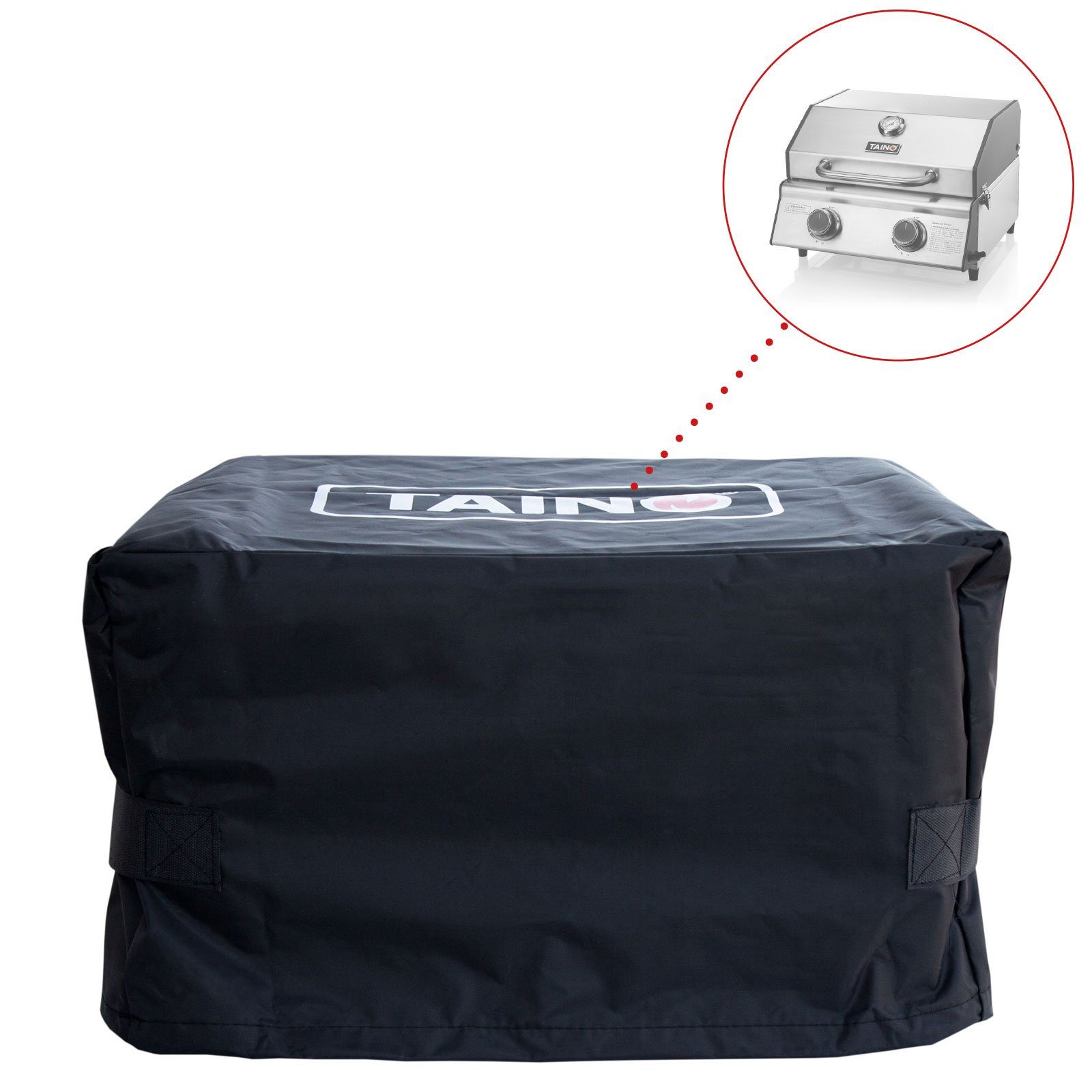 TAINO Grill-Schutzhülle PLATINUM COMPACT (1-St), Wetterbeständig, Universell, Oxford Gewebe, 46x56x35cm (LxBxH)