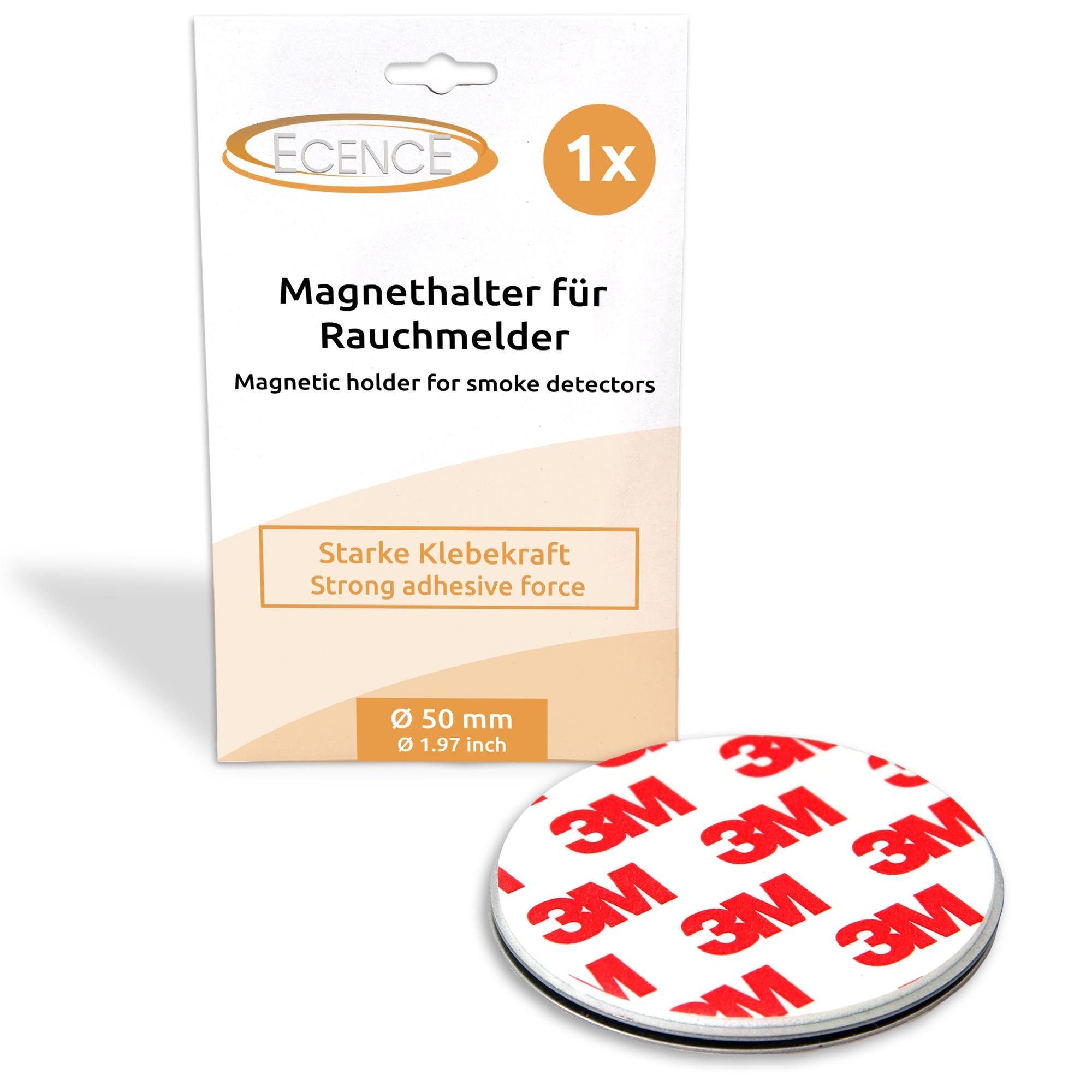 ECENCE Magnet 1x Magnethalterung 50mm für Rauchmelder (1-St)