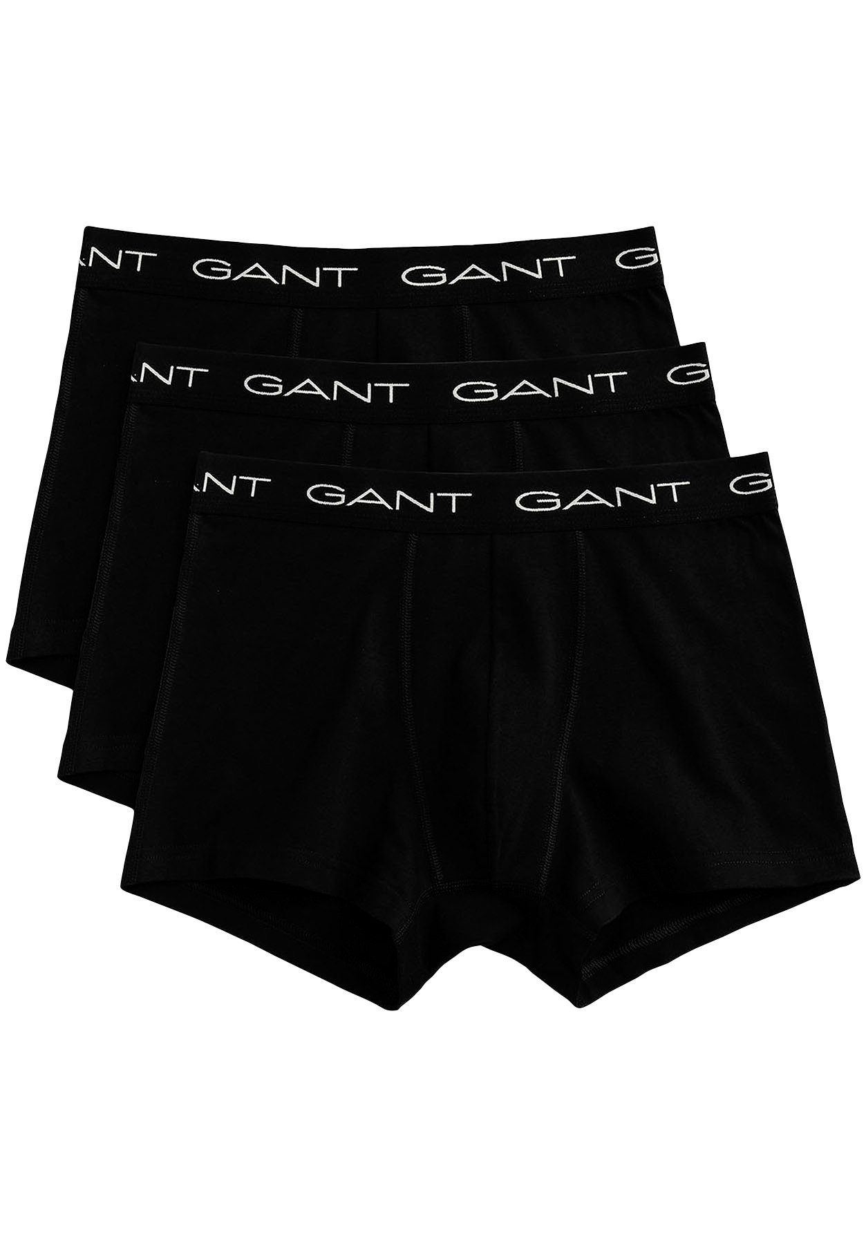 mit (Packung, 3) black Gant Boxershorts elastischem 3-St., Logobund