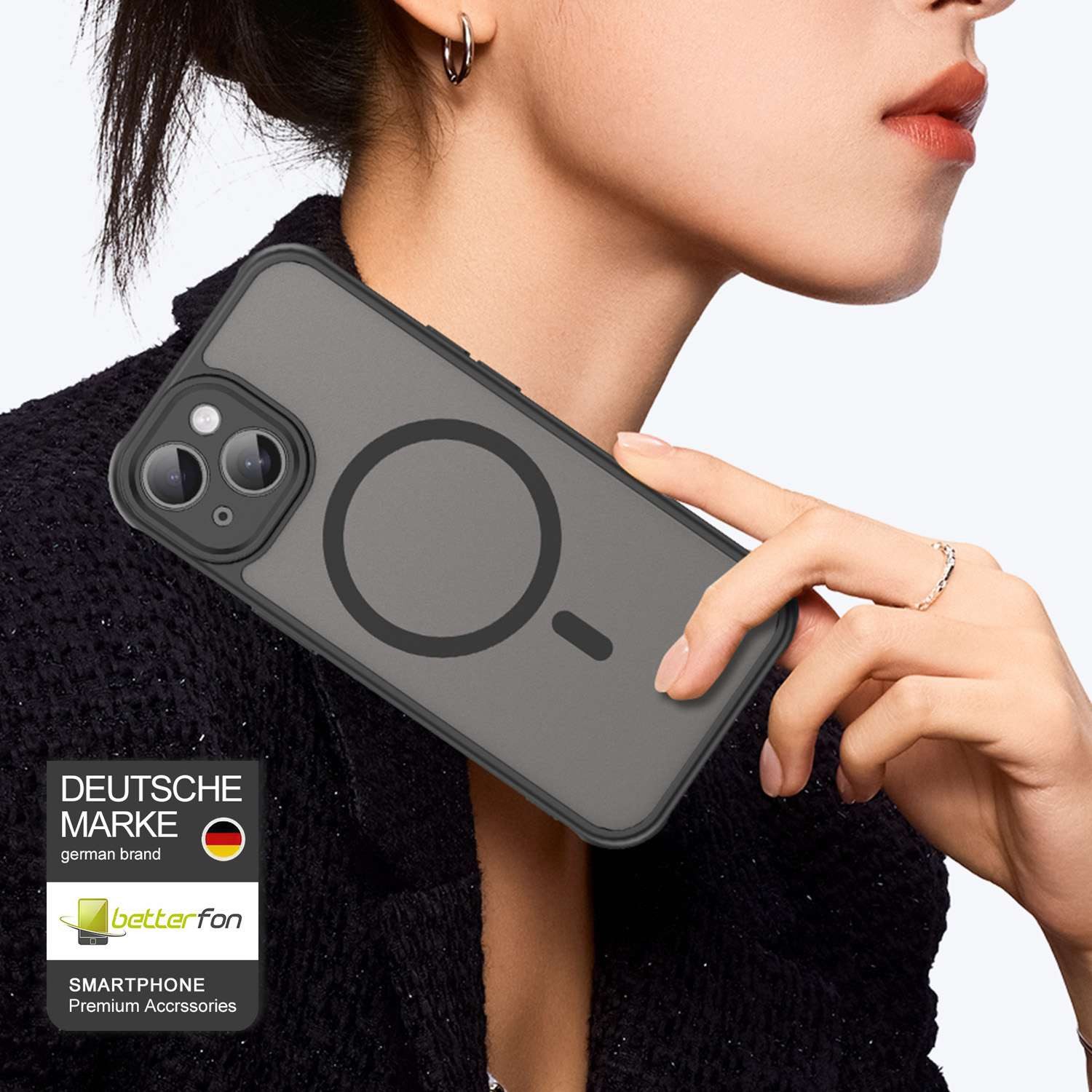 betterfon Handyhülle für Apple iPhone Schutzhülle Case, Magnetisches Laden, mattes Design, kratzfest & stoßfest verarbeitet