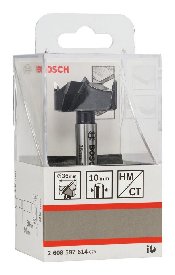 Thumbnail - BOSCH Holzbohrer, HM Kunstbohrer - 36 x 90 x 10 mm - 1er-Pack