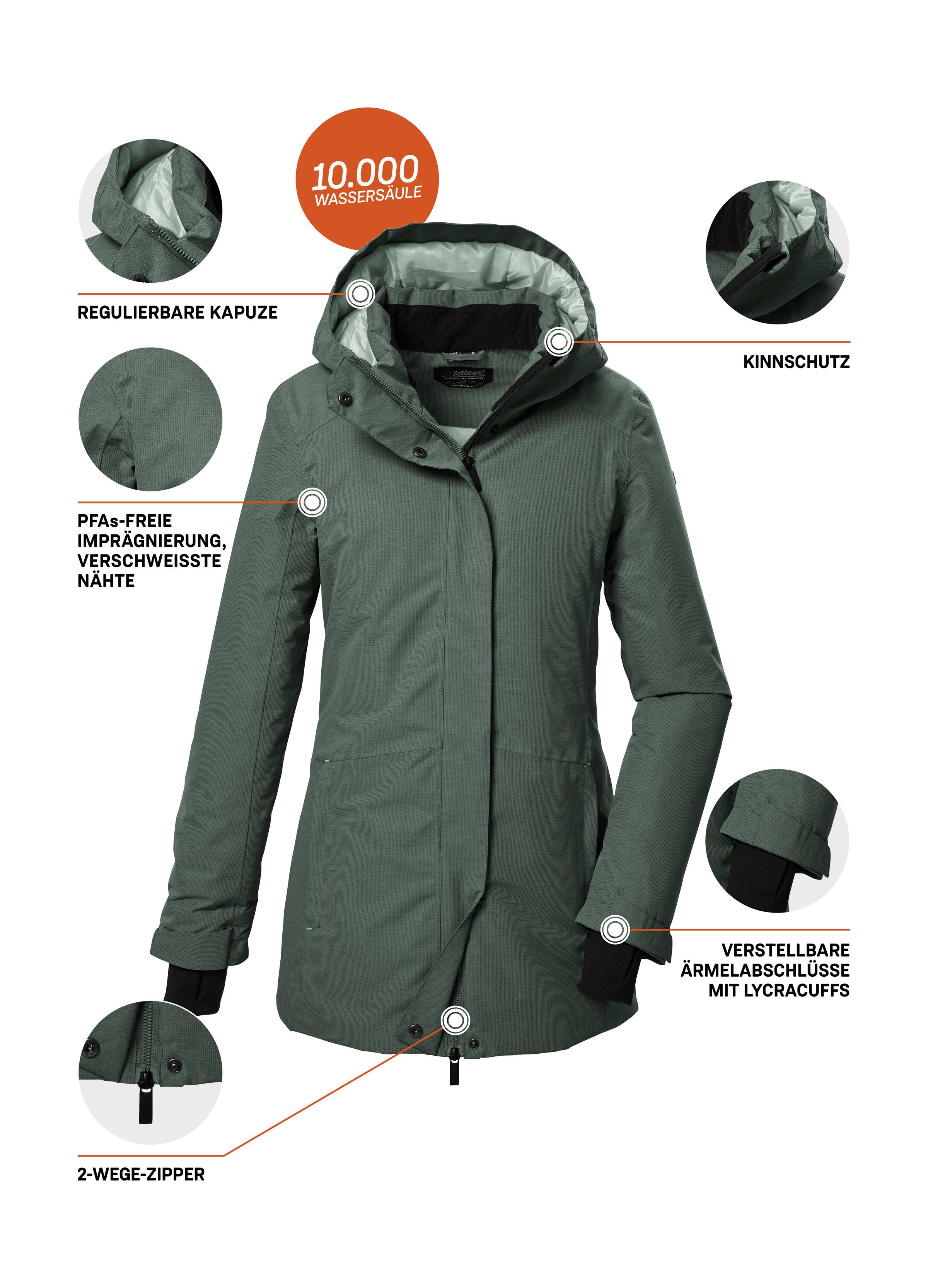 Killtec Parka KOW 93 WMN PKR Wasser- und winddichter Damenparka, atmungsaktiv, recyceltes Material