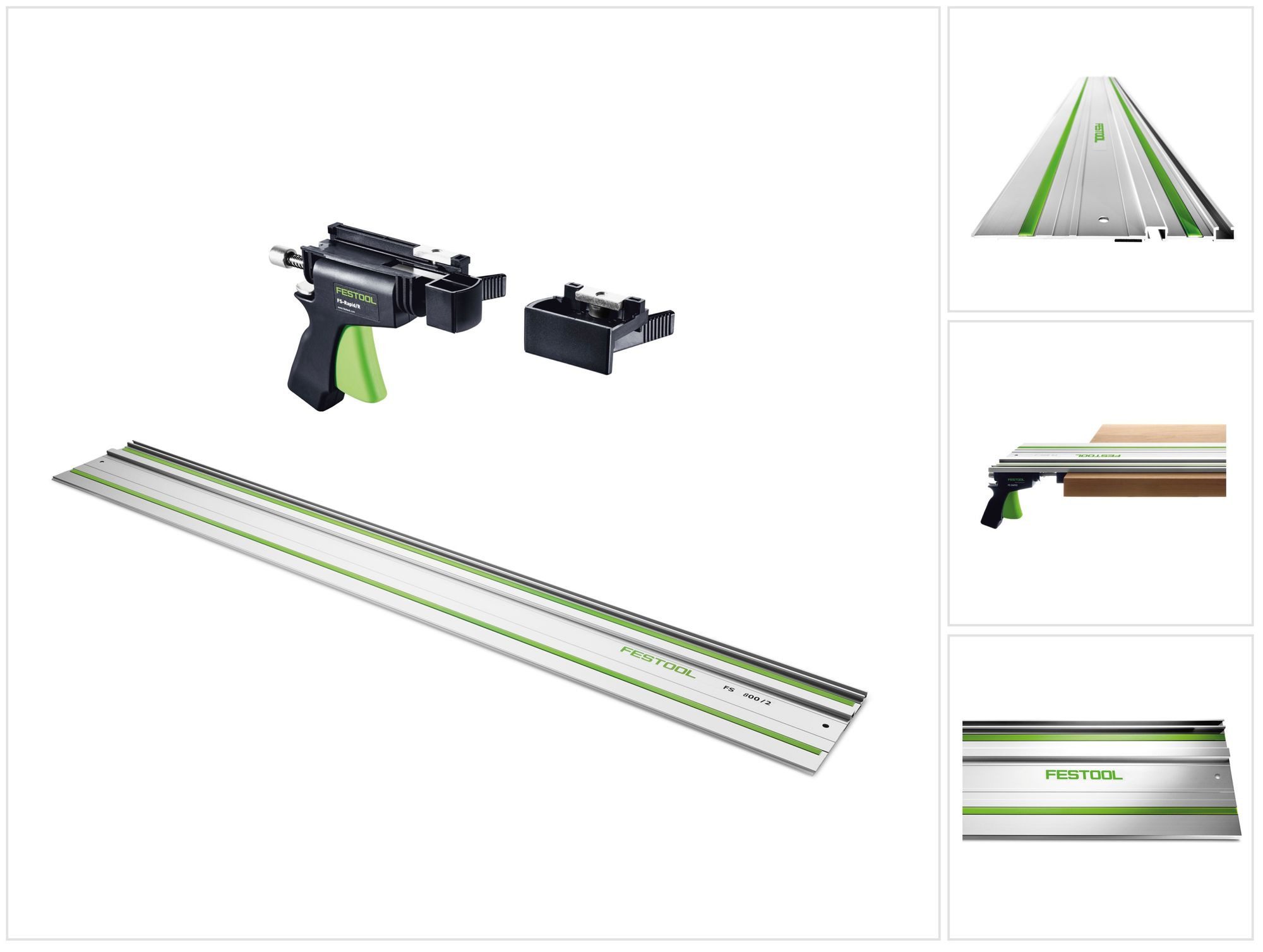 FESTOOL Maschinen-Führungsschienen Führungsschiene Schnellspanner Set FS 800/2 (491499) + FS-RAPID/R (