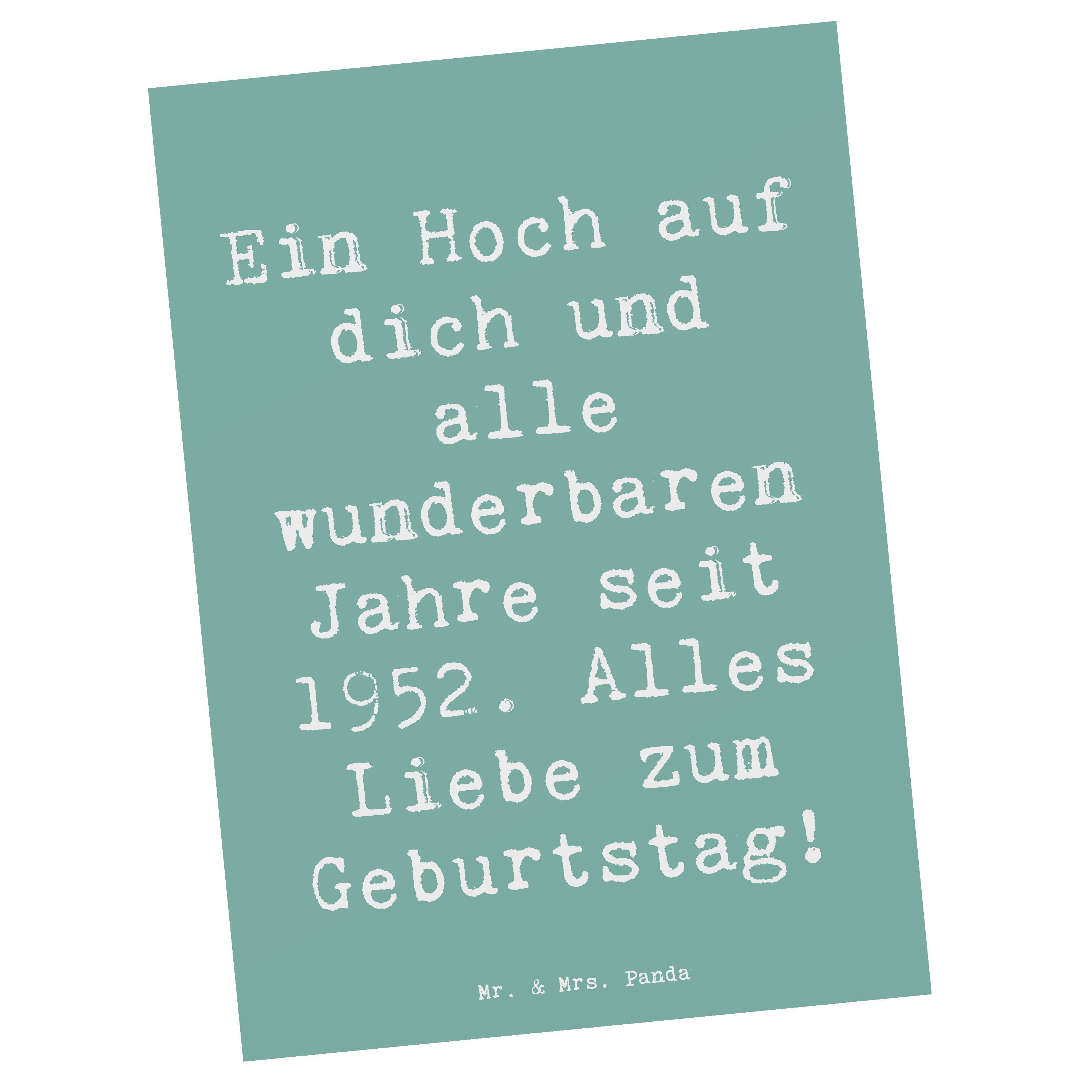 Postkarte Spruch 1952 Geburtstag - Meeresbrise - Geschenk, Ein Hoch auf dich, G