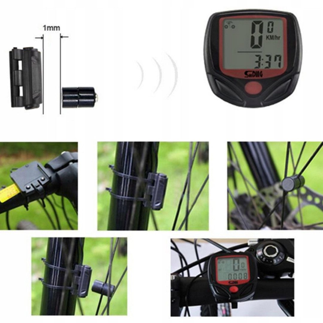 RACEL Fahrradcomputer Fahrradcomputer LCD Tacho Wasserdicht Kabelgebunden Kilometerzähler (1-St), Wasserdicht & präzise – Bild 2 von 5