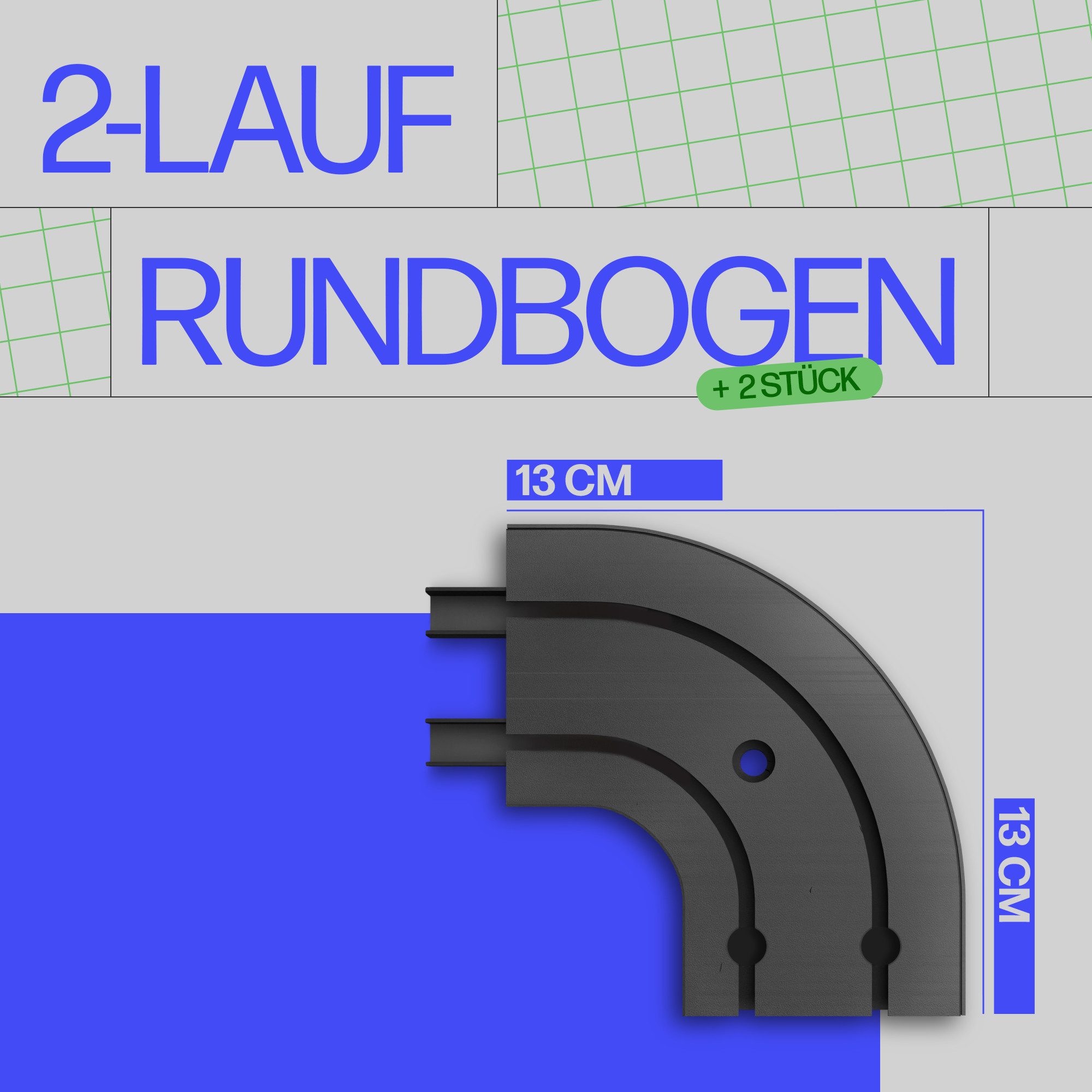 Bestlivings Gardinenschiene schwarz, 90-480 cm, Komplettset inkl. Montagezubehör, 2-läufig, mit Bohren, verschraubt, Kunststoff, flach, pflegeleicht, formstabil, optisch dezent