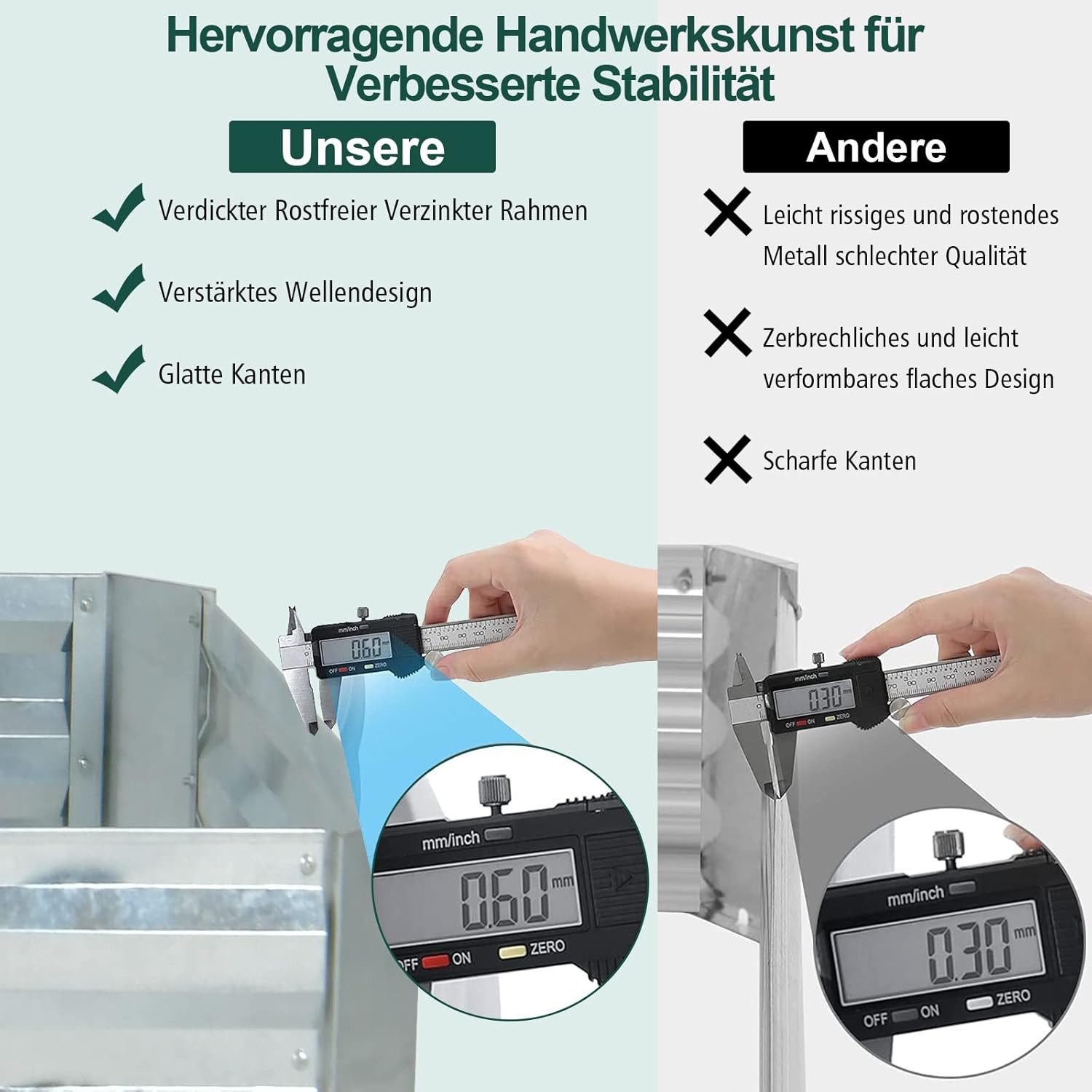 KOMFOTTEU Gewächshaus Treibhaus, mit Metall Pflanzkasten & PVC-Abdeckung