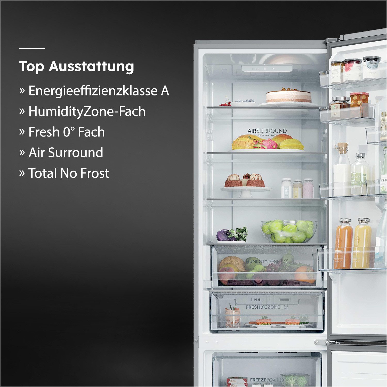 Haier Kühl-/Gefrierkombination Combi 2D 60 HDPR1620ANPK, 205 cm hoch, 59,5 cm breit, Energieeffizienzklasse A (Skala A bis G)