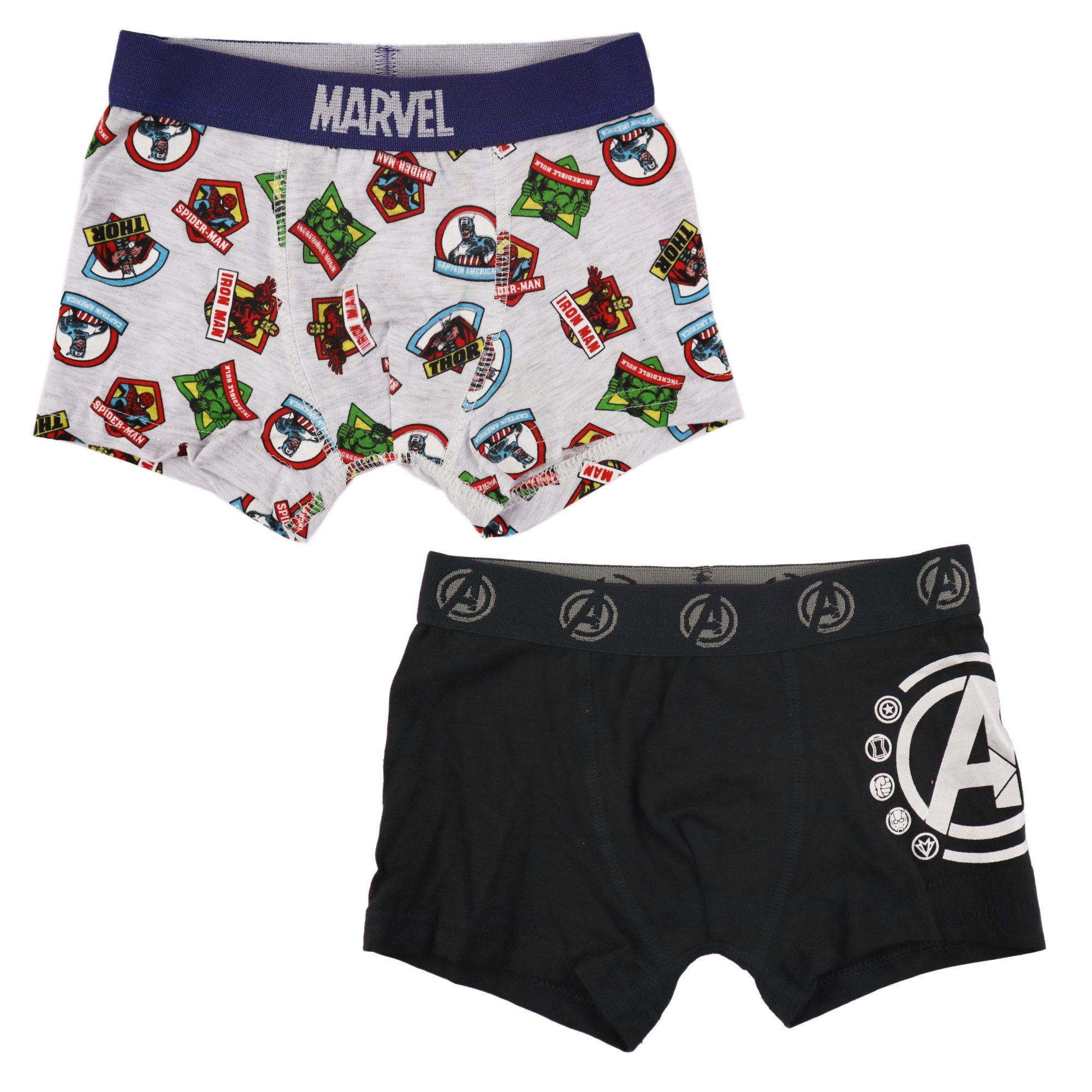 führend MARVEL Boxershorts Marvel Kinder 104 Unterhose 134 Pack bis Avengers 2er Boxershorts Gr. Jungen