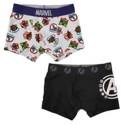 MARVEL Boxershorts Marvel Avengers Kinder Jungen Boxershorts Unterhose 2er Pack Gr. 104 bis 134