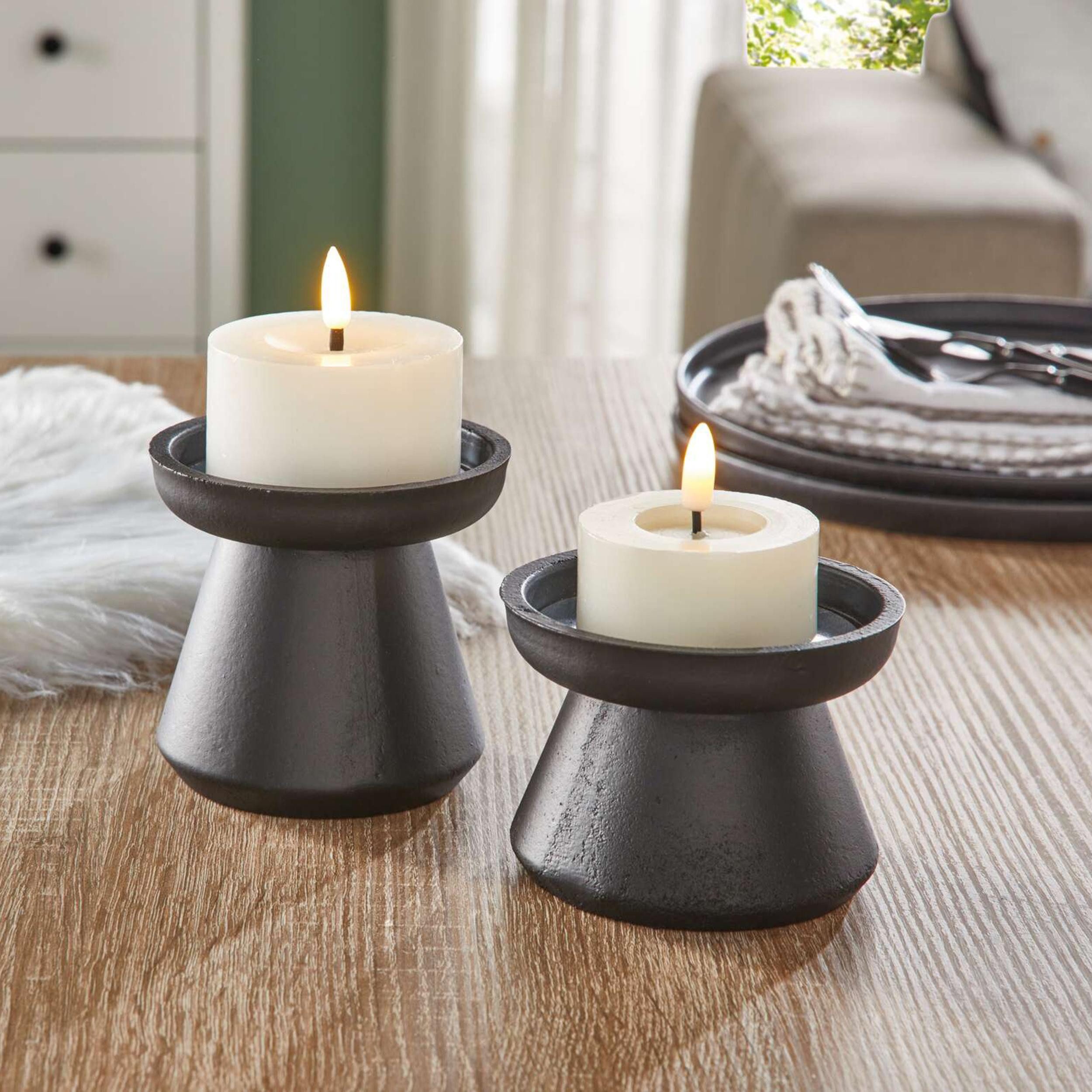 Frank Flechtwaren LED-Kerze LED-Kerze "White", 2er Set