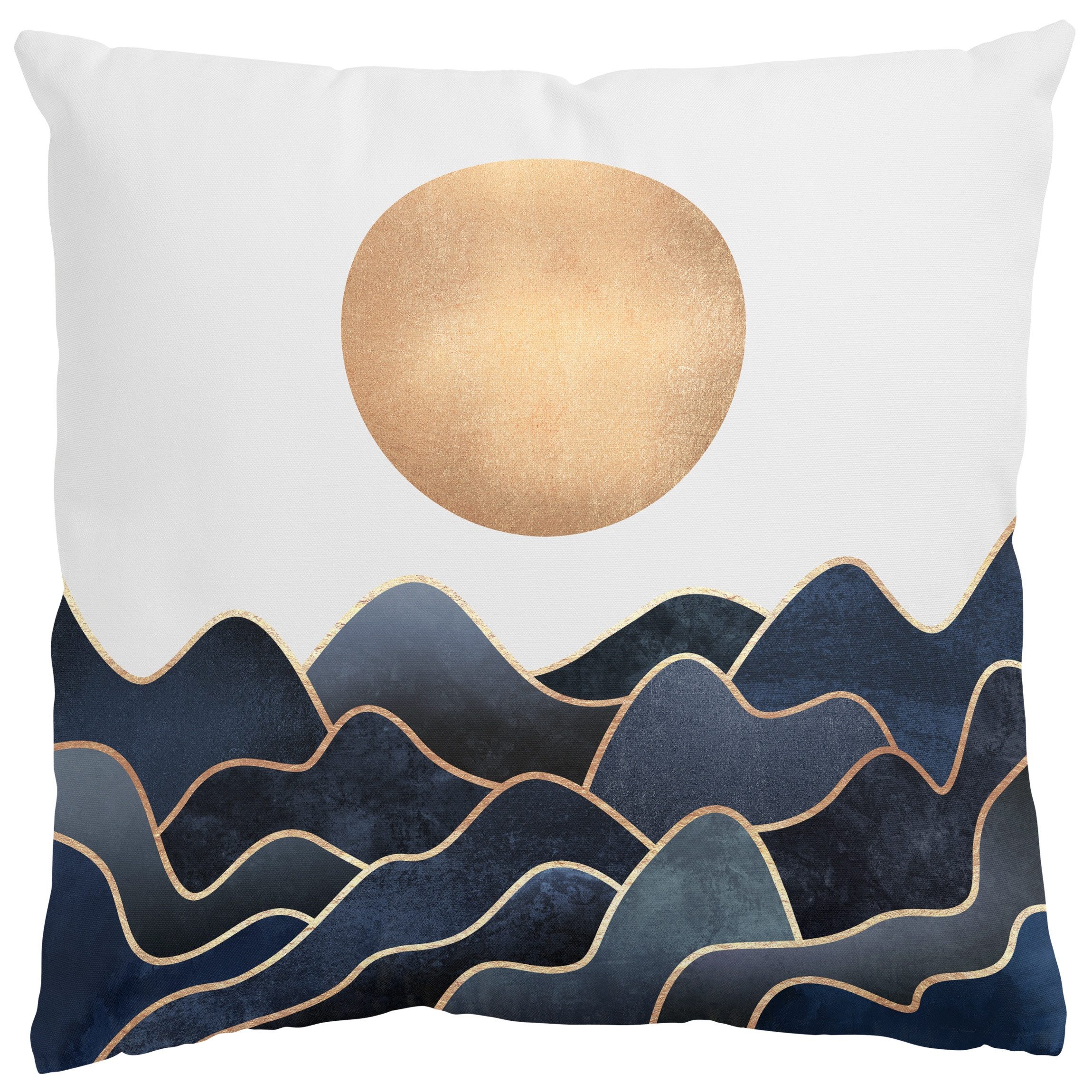 Bilderdepot24 Dekokissen drinnen Kissenhülle/ Sofakissen/ Zierkissen Kissenhülle gold originell, Bezug Aquarell mit / ohne Füllung Zierkissen Outdoor Sofa Bett