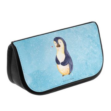 Mr. & Mrs. Panda Kosmetiktasche Pinguin Diät - Eisblau - Geschenk, Make-Up Tasche, Motivation, Kultur (1-tlg), Vielseitig einsetzbar