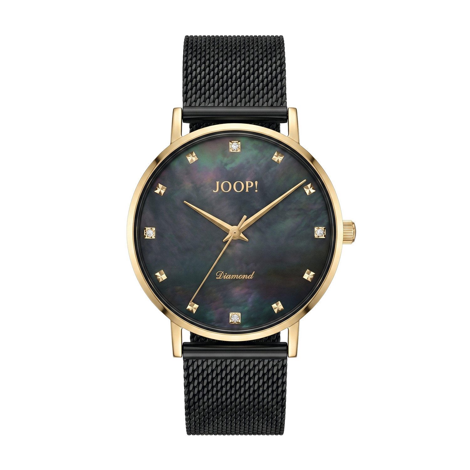 JOOP! Quarzuhr 2101488, Armbanduhr, Damenuhr, Edelstahlarmband, analog, Diamant