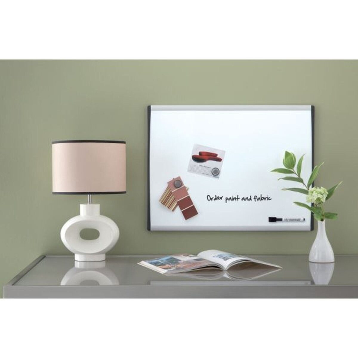 NOBO Magnettafel Weißwandtafel mit gewölbtem Rahmen Stahl magnetisch Aluminiumrahmen 21