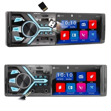 XOMAX XOMAX XM-V427D Autoradio mit DAB+ plus, 4 Zoll Touchscreen Bildschirm, 2x USB, Bluetooth, SD, AUX IN, 1 DIN Autoradio