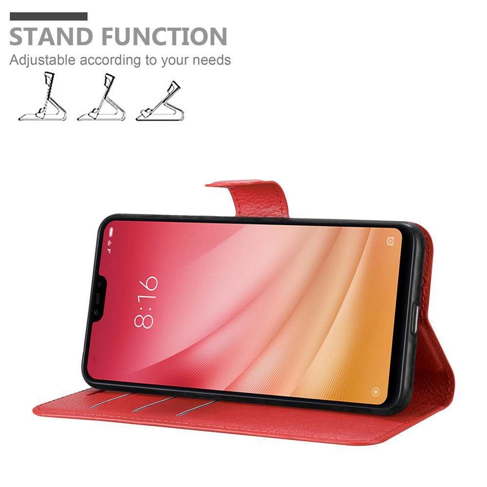 Cadorabo Handyhülle für Xiaomi Mi 8 LITE Hülle Xiaomi Mi 8 LITE, Hülle Schutzhülle mit Standfunktion, Kartenfach und Magnetverschluss