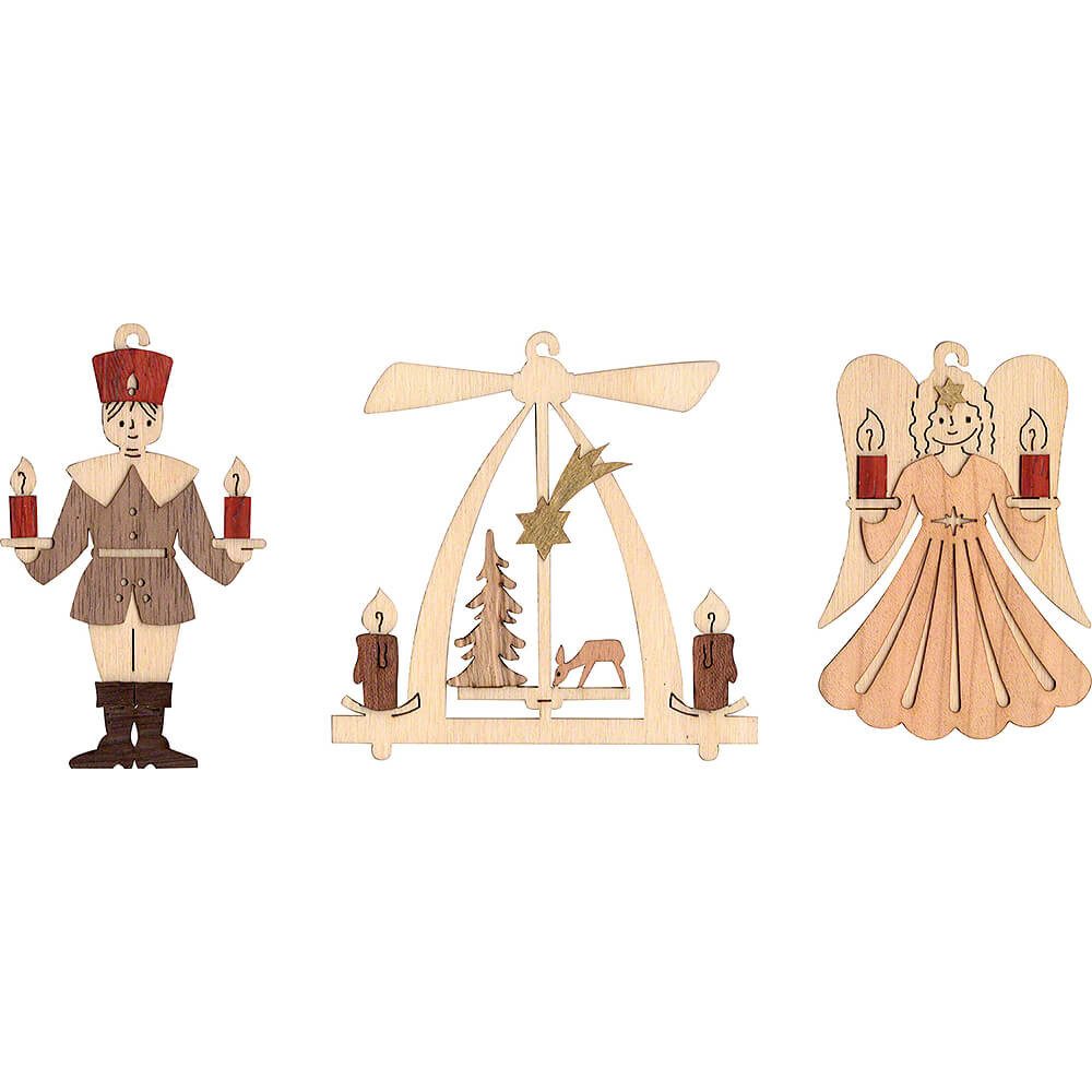 Kuhnert Dekohänger Christbaumschmuck Erzgebirge - Engel, Bergmann, Pyramide günstig online kaufen