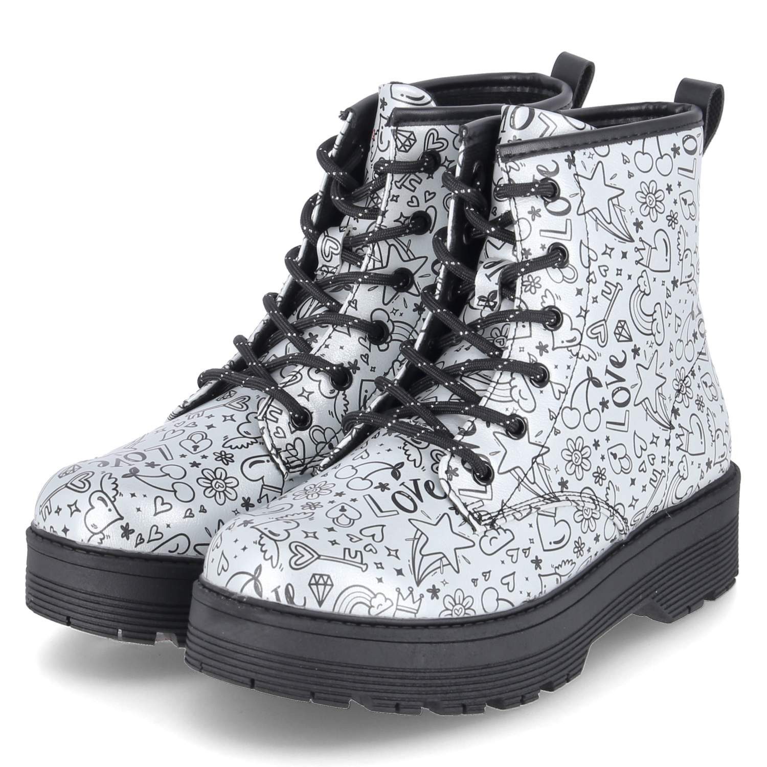 Skechers Skechers 303408L SLBK Mädchen Synthetik silber/platin Winterstiefel