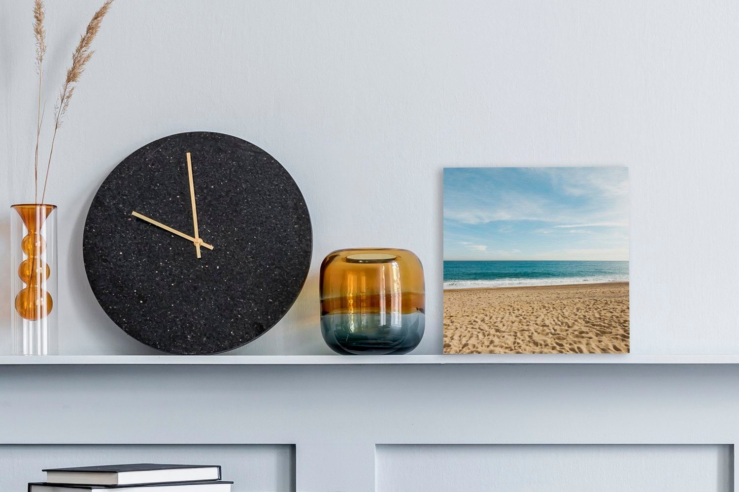 OneMillionCanvasses® Leinwandbild Strand - Sand - Meer, (1 St), Leinwand Bilder für Wohnzimmer Schlafzimmer