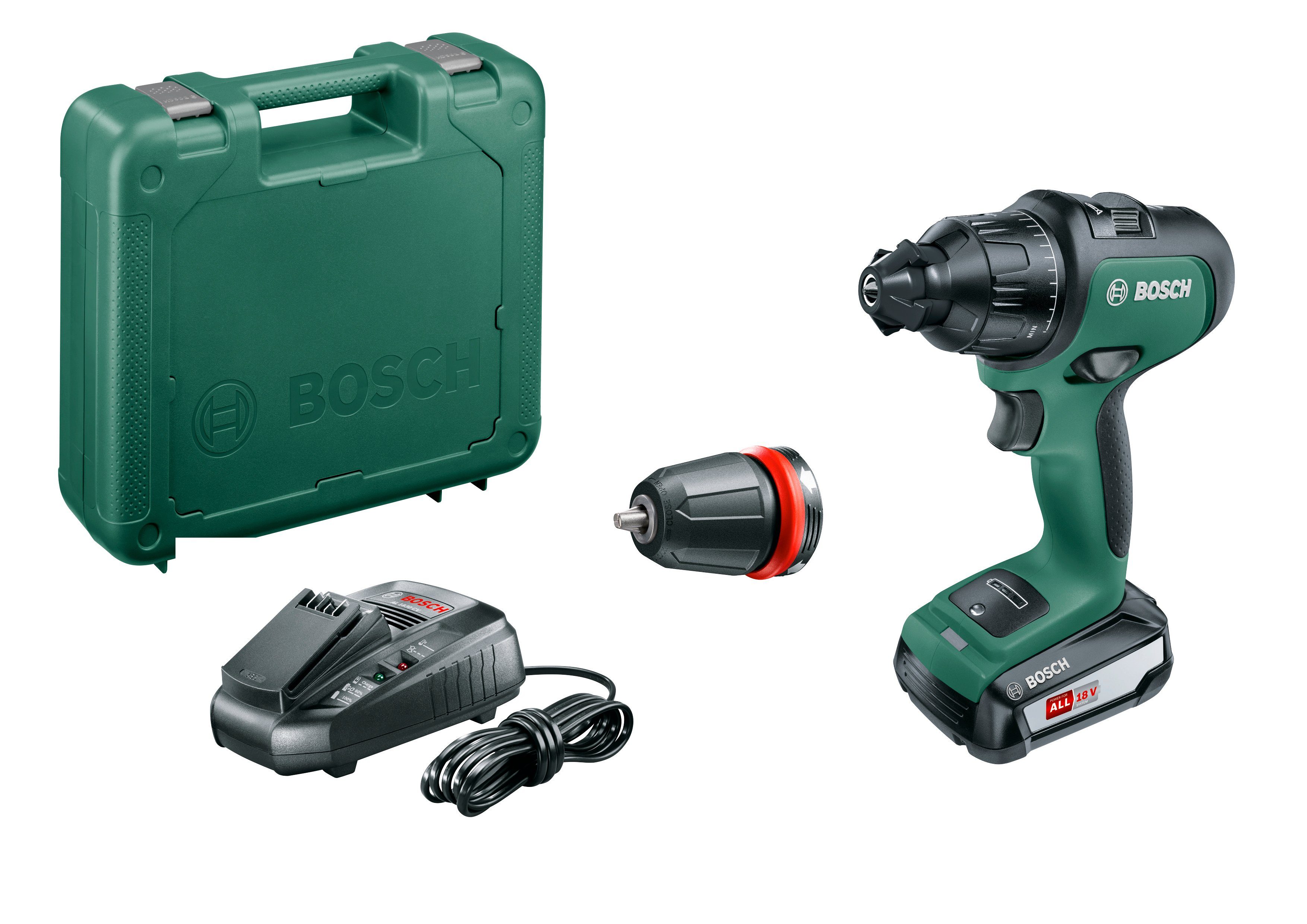 BOSCH Akku-Schlagbohrmaschine »AdvancedImpact 18«, 18 V, inkl. Akku, Ladegerät, Bohrfutter und ...