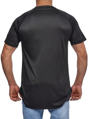 Elara T-Shirt Elara Herren Fitness T-Shirt Rundhalsschitt Dry-Fit (1-tlg)